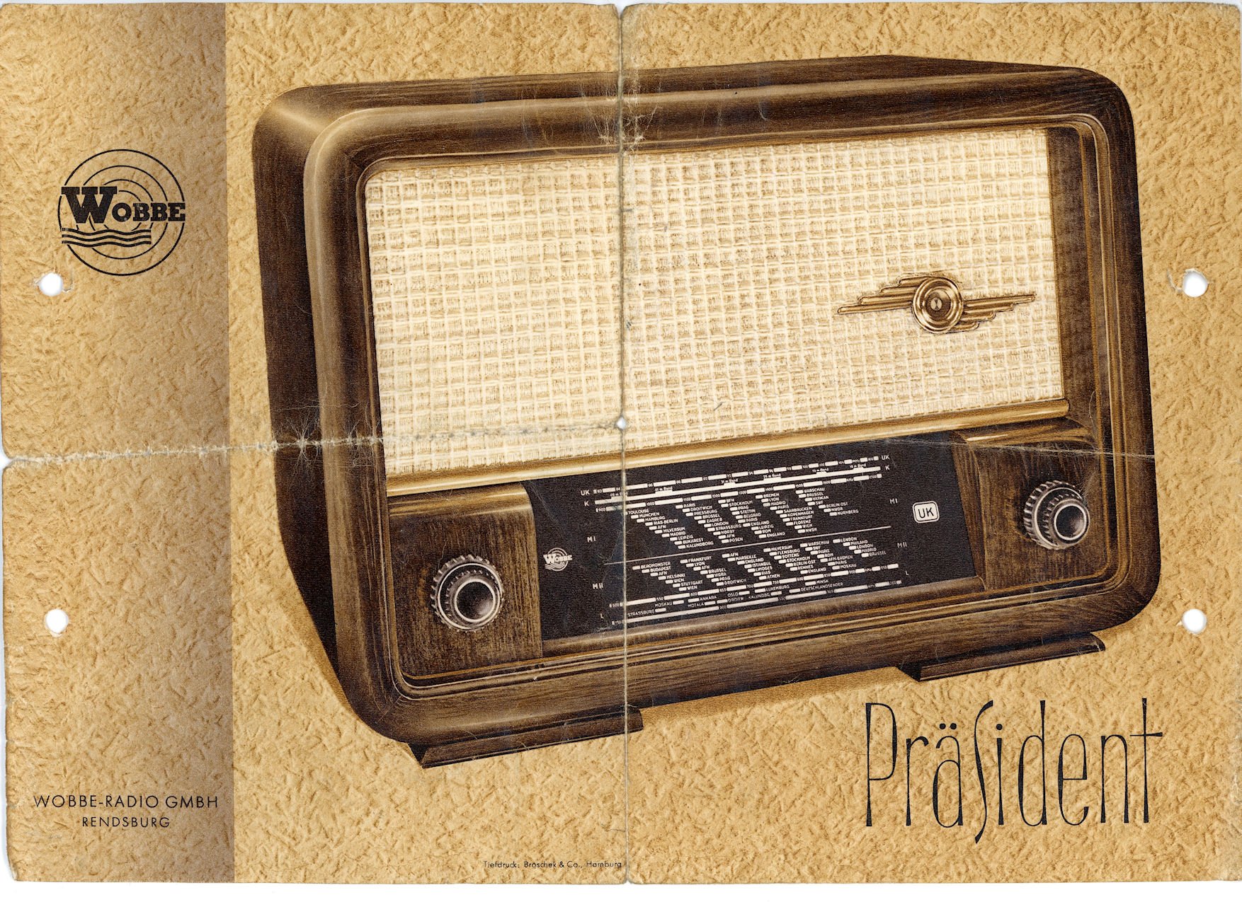 Gebrauchsanleitung Radio "Wobbe Präsident" (Freilichtmuseum Roscheider Hof CC0)
