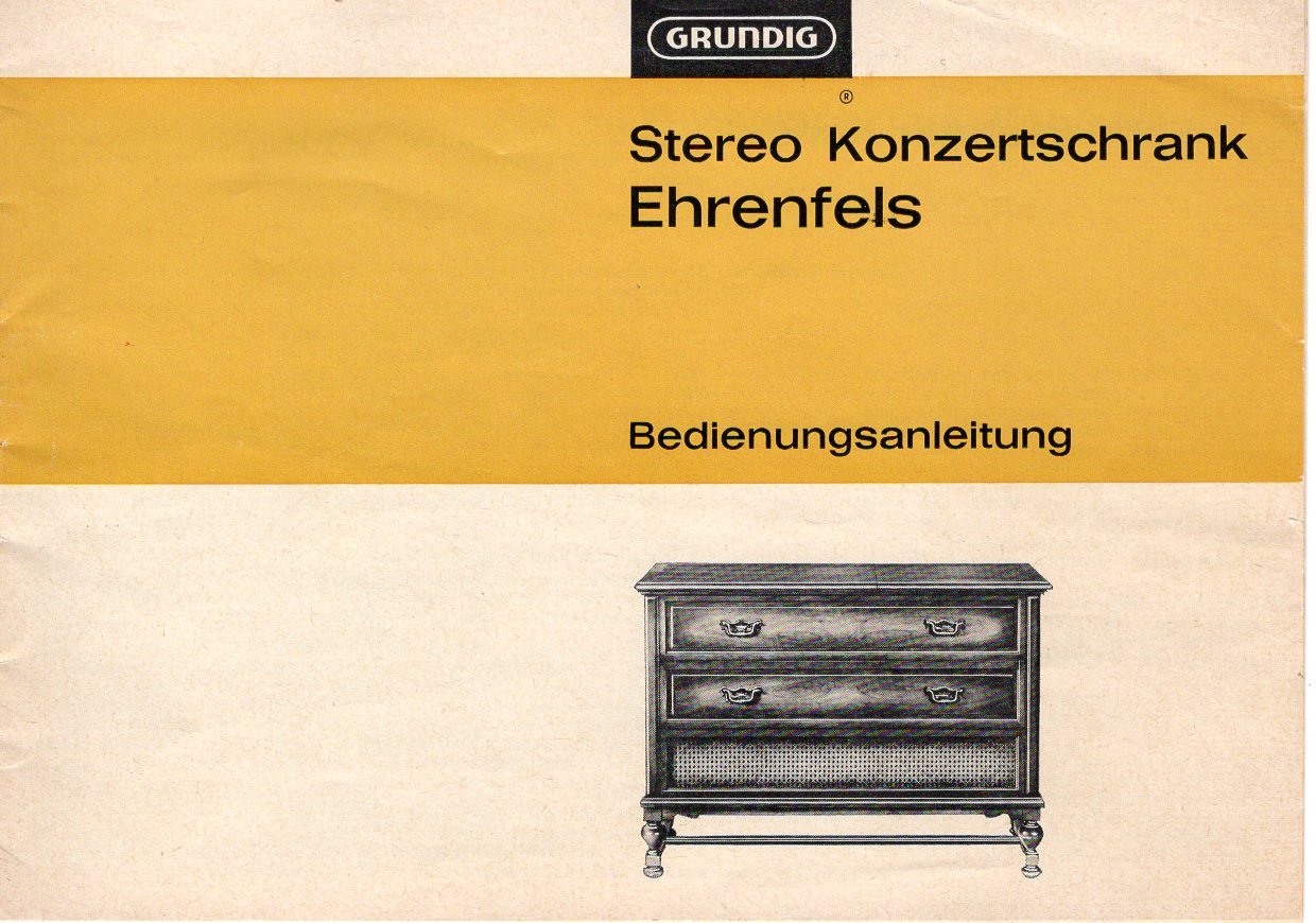 Bedienungsanleitung Grundig Konzertschrank "Ehrenfels" (Freilichtmuseum Roscheider Hof CC0)