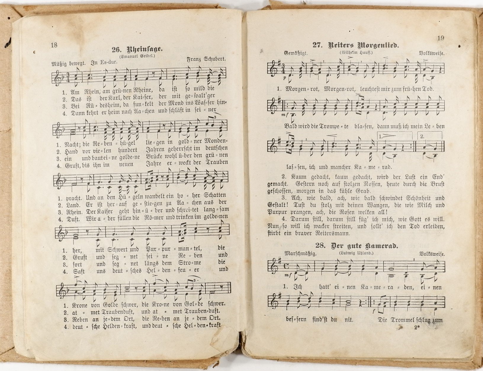 Gesangsbuch für den Schulunterricht (um 1900) (Freilichtmuseum Roscheider Hof RR-F)