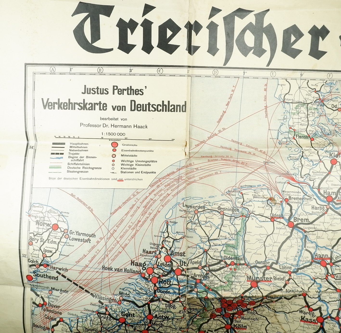 Justus Perthes Verkehrskarte von Deutschland (Freilichtmuseum Roscheider Hof RR-F)