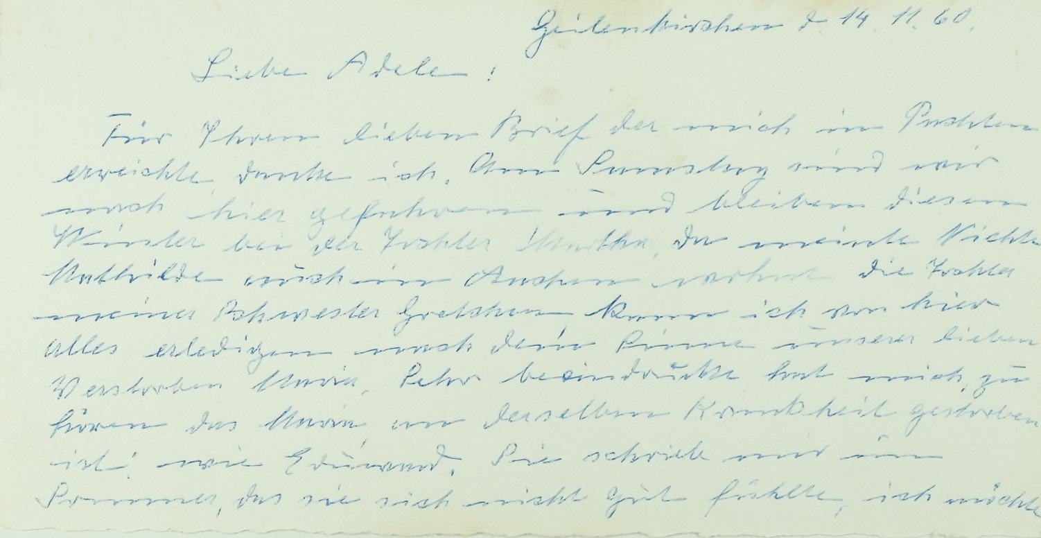 Brief an Adele Stolz (14.11.1960) (Freilichtmuseum Roscheider Hof CC0)