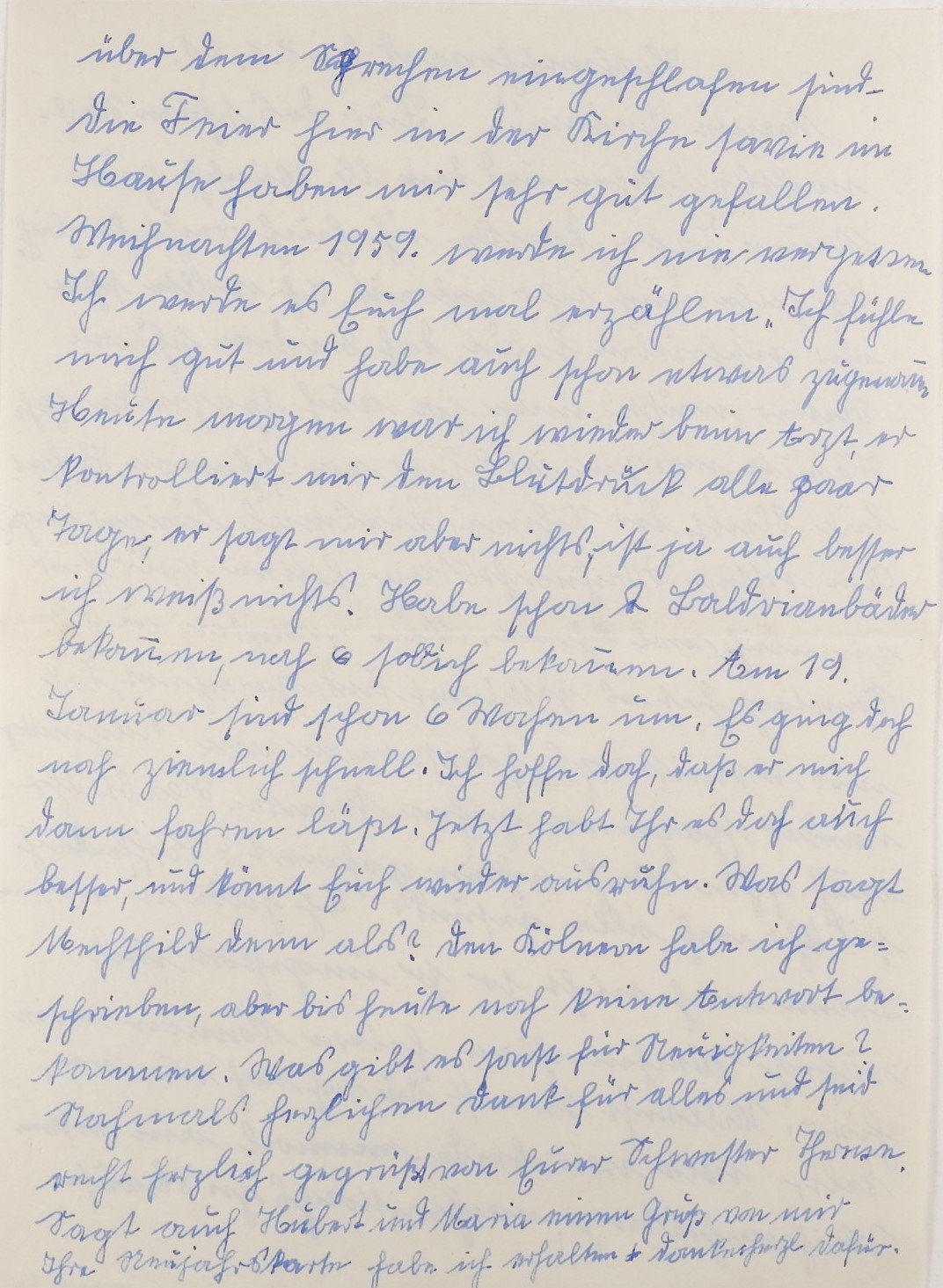 Brief an die Geschwister Stolz (8.1.1960) (Freilichtmuseum Roscheider Hof CC0)