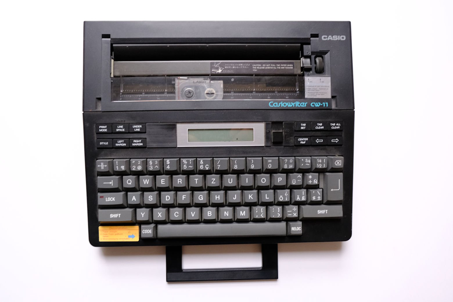 Elektrische Schreibmaschine Casiowriter CW-11 (Freilichtmuseum Roscheider Hof CC0)