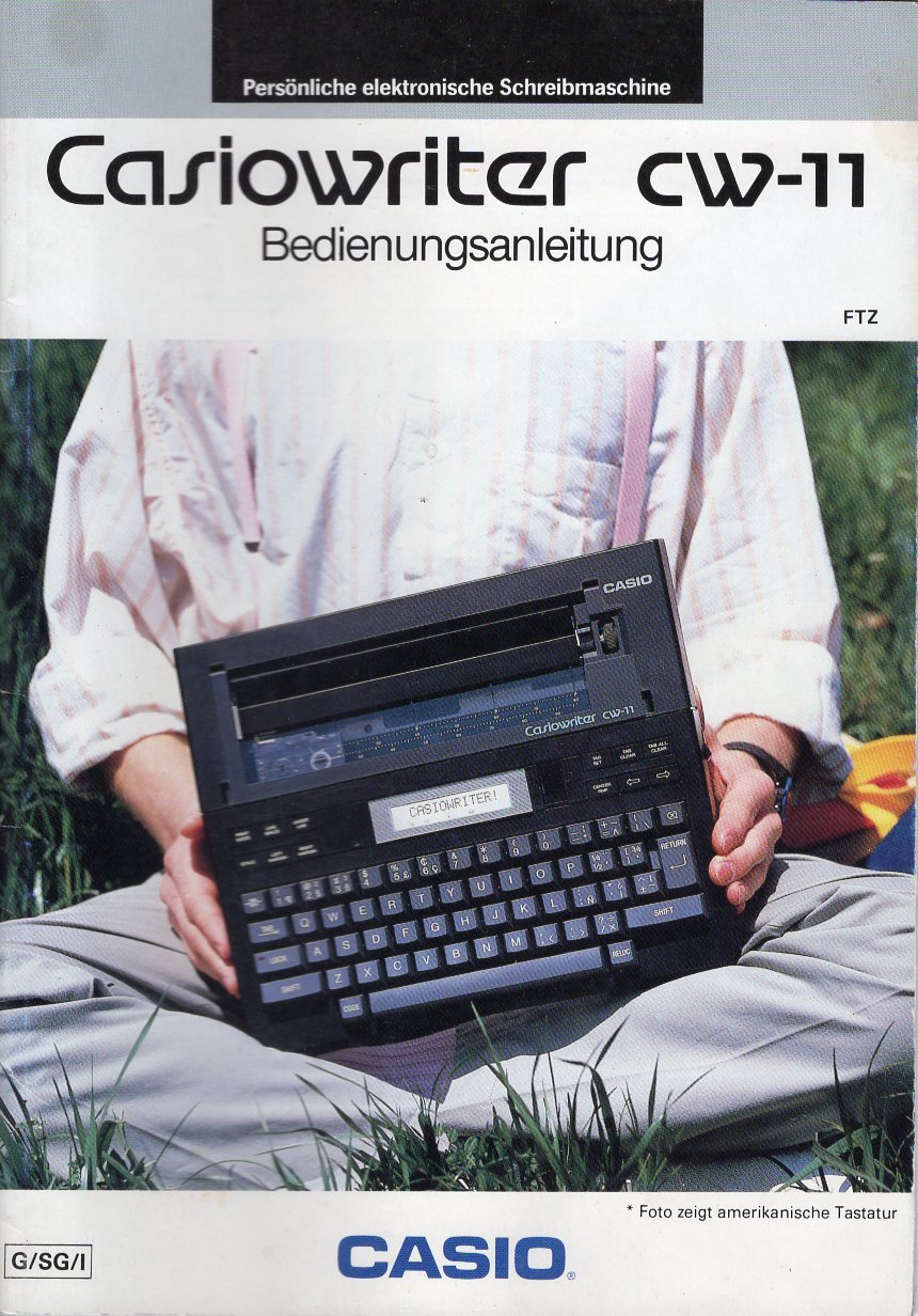 Bedienungsanleitung für Elektrische Schreibmaschine Casiowriter CW-12 (Freilichtmuseum Roscheider Hof CC0)
