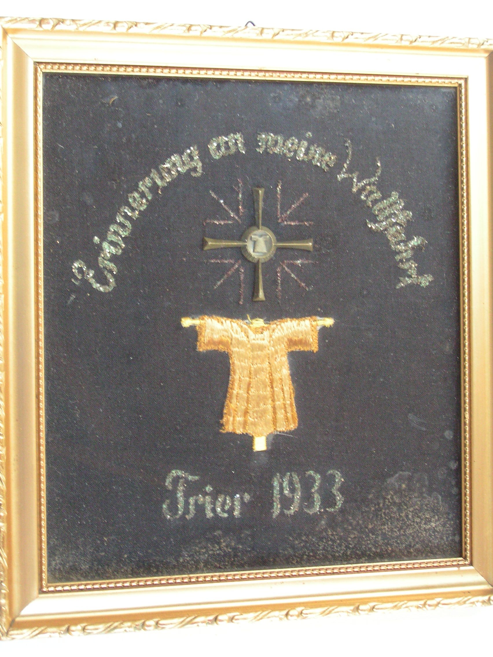Andenkenbild an die Wallfahrt zum heiligen Rock 1933 nach Trier (Freilichtmuseum Roscheider Hof CC0)