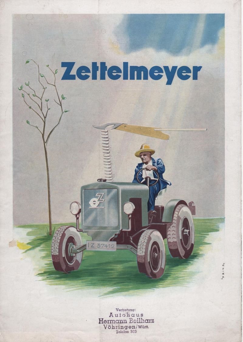 Werbeprospekt der Firma Zettelmeyer für Diesel-Schlepper (Freilichtmuseum Roscheider Hof CC0)
