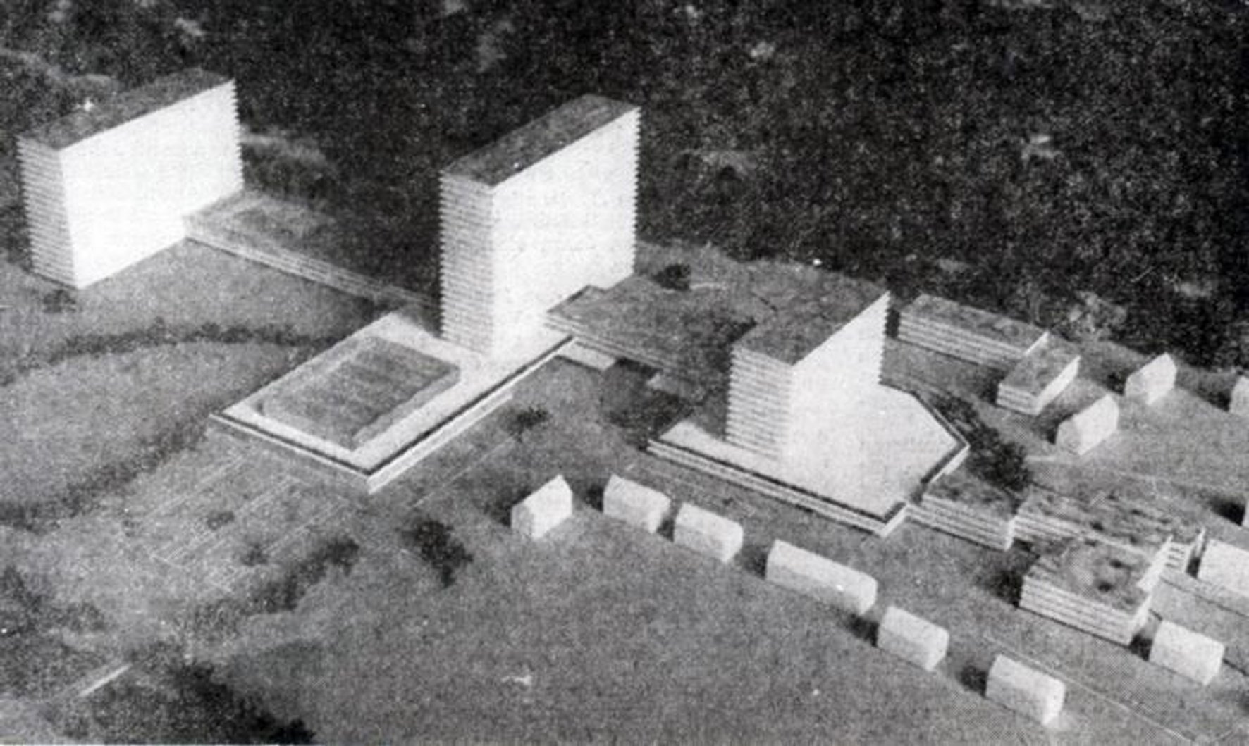 Modellfoto des geplanten Wetterstein-Zentrum in Bad Bodendorf (Heimatarchiv Bad Bodendorf CC BY-NC-SA)