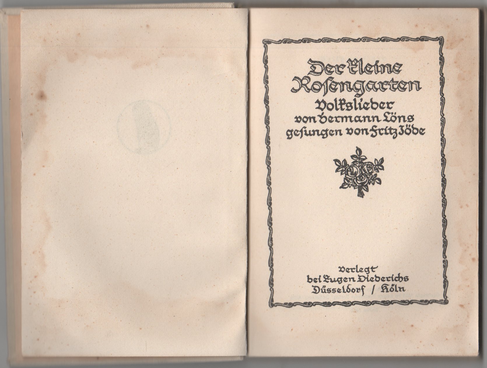 Der kleine Rosengarten - Volkslieder von Hermann Löns gesungen von Fritz Jöde (Heimatarchiv Bad Bodendorf CC BY-NC-SA)