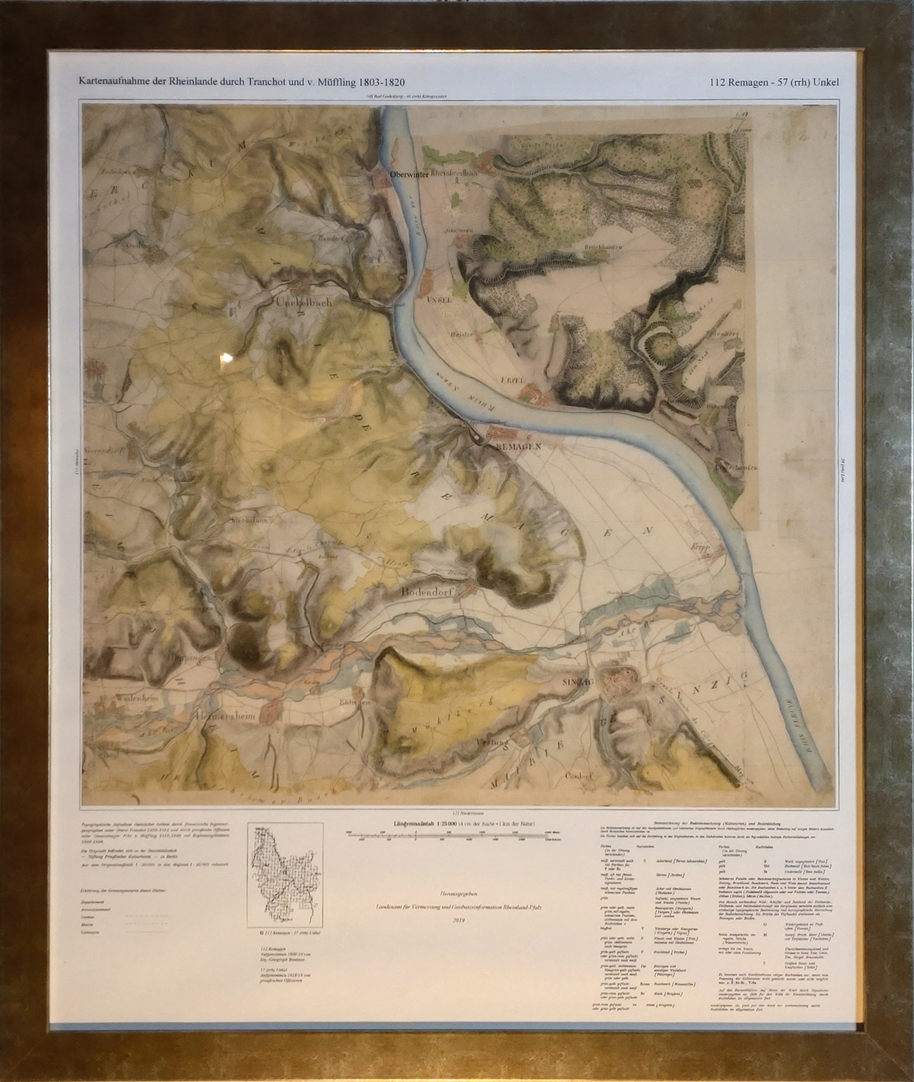 Tranchot-Karte des Rheinlandes Blatt 112 Remagen von 1303-1820 (Heimatarchiv Bad Bodendorf CC BY-NC-SA)