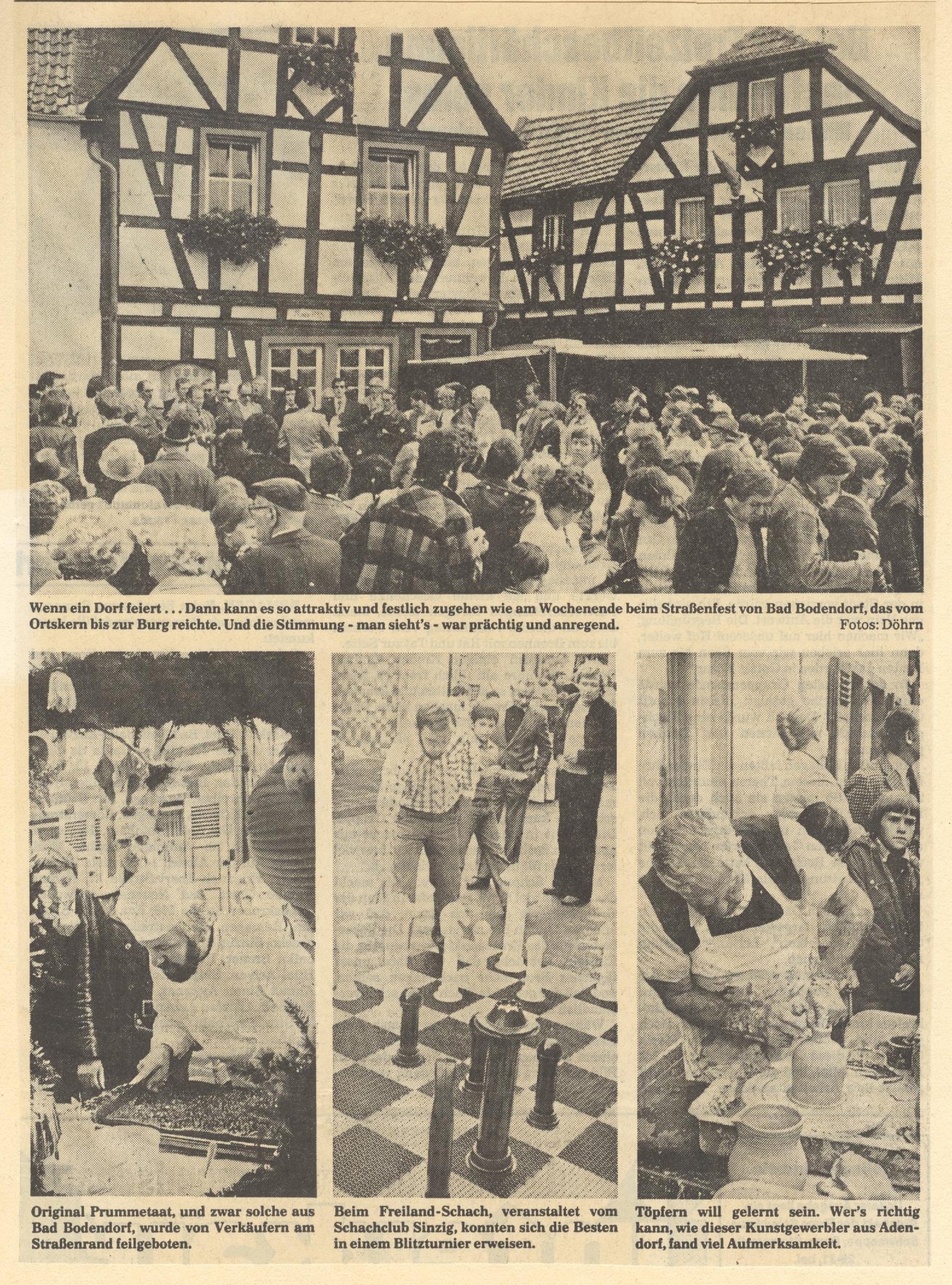 Presseberichte über das erste Dorffest in Bad Bodendorf (Generalanzeiger Bonn/Hermann Comes CC BY-NC-SA)
