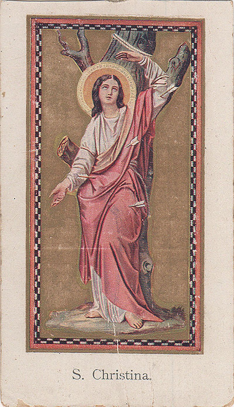 Gebetskarte zur hl. Christina (Heimatarchiv Bad Bodendorf CC BY-NC-SA)