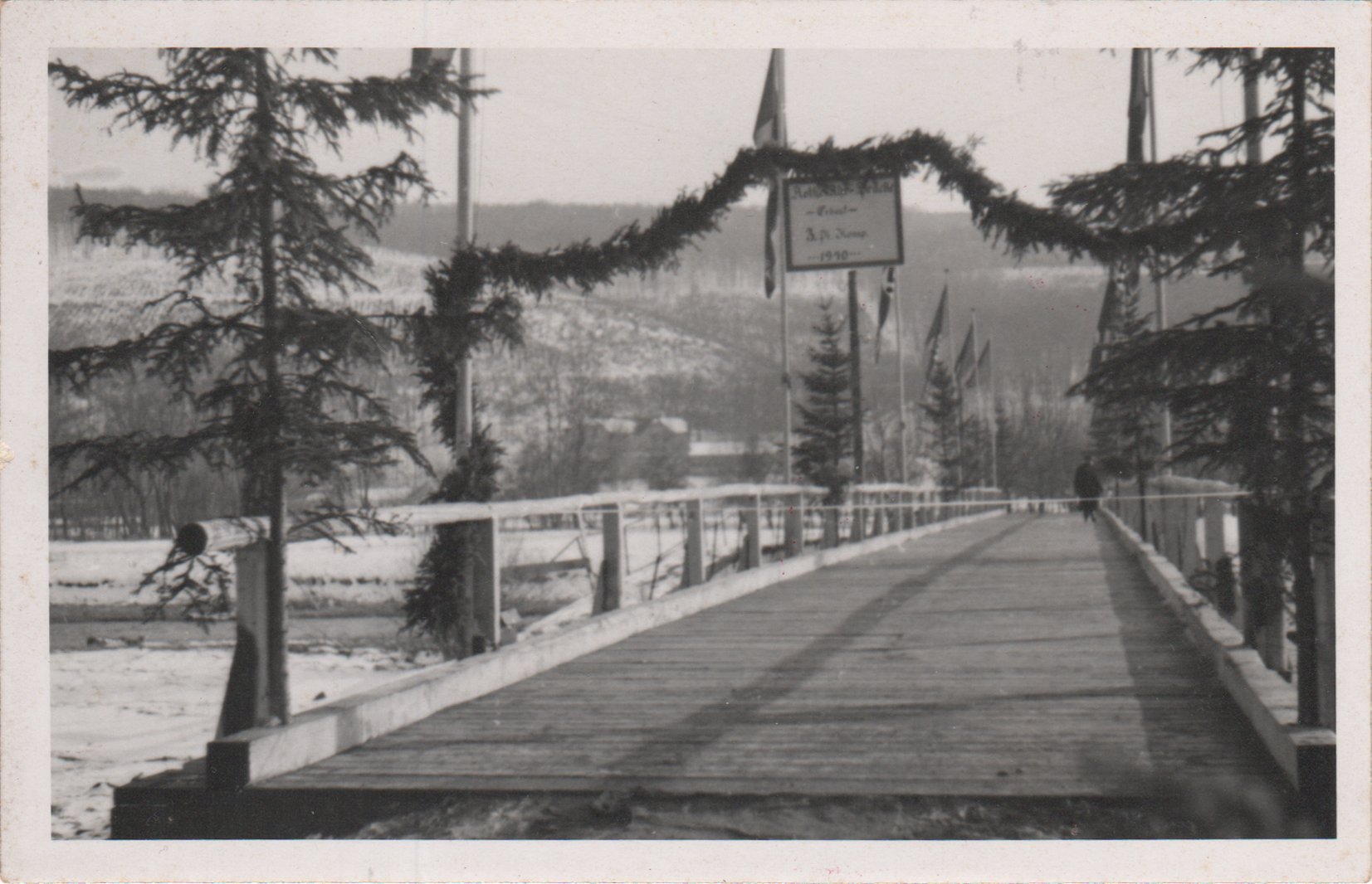 Bodendorfer Pionierbrücke bei der Einweihung 1940 (Heimatarchiv Bad Bodendorf CC BY-NC-SA)