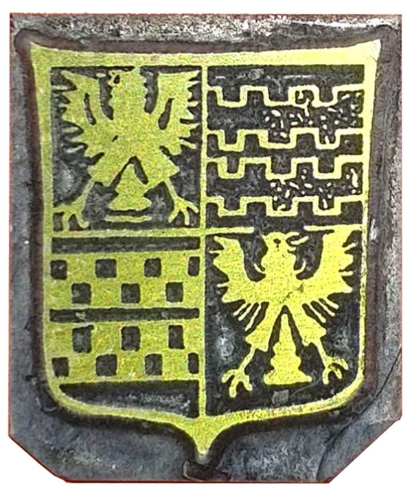 Druckplatte vom Bad Bodendorfer Wappen (Heimatarchiv Bad Bodendorf CC BY-NC-SA)