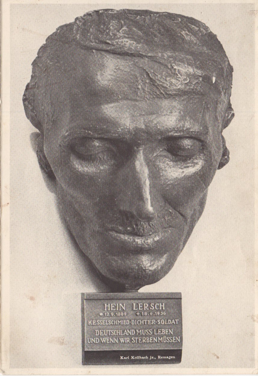 Erinnerungsblatt zum dritten Todestag von Heinrich Lersch (Heimatarchiv Bad Bodendorf CC BY-NC-SA)