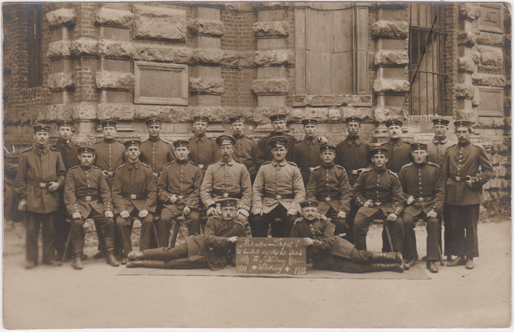 Gruppenbild Rekruten des 1. Weltkrieges (Heimatarchiv Bad Bodendorf CC BY-NC-SA)