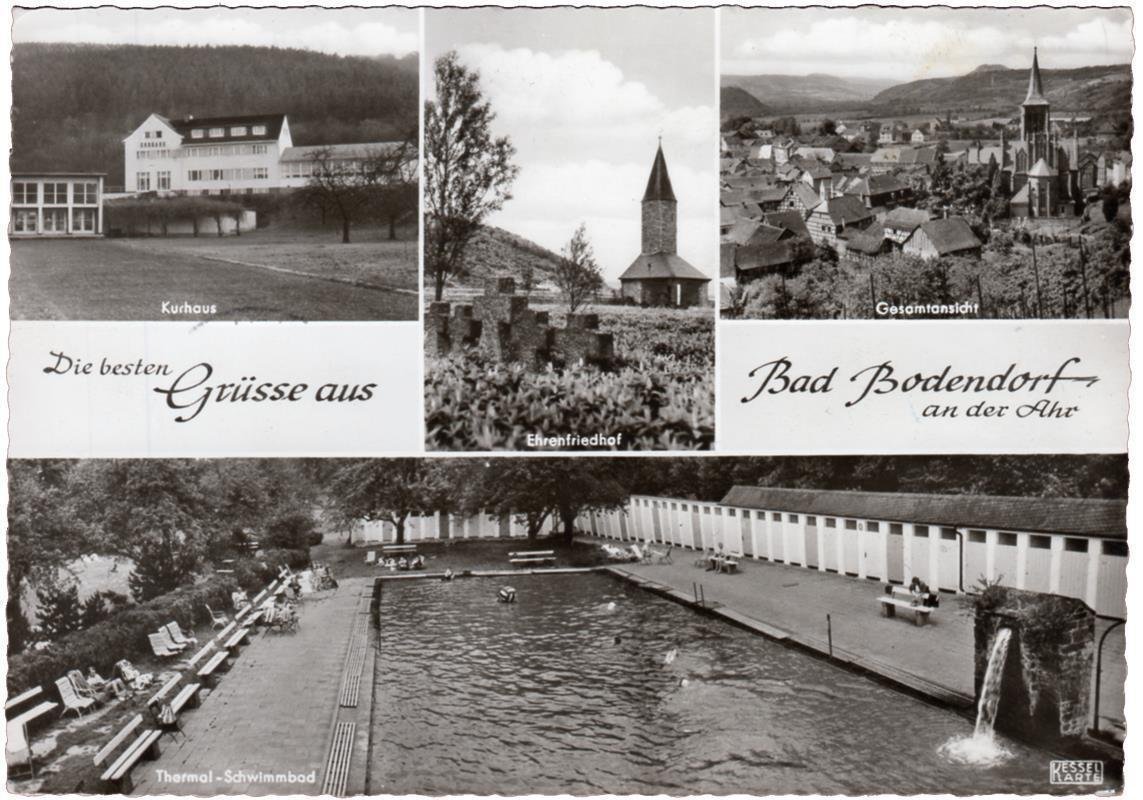 Ansichtskarte Kollage Bilder vom Dorf (Heimatarchiv Bad Bodendorf CC BY-NC-SA)