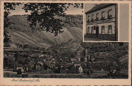 Ansichtskarte Bodendorf/Ahr - Gasthaus und Fremdenpension Geschw. Kramprich (Photohaus Dornbach & Elfgang, Bad Neuenahr CC BY-NC-SA)