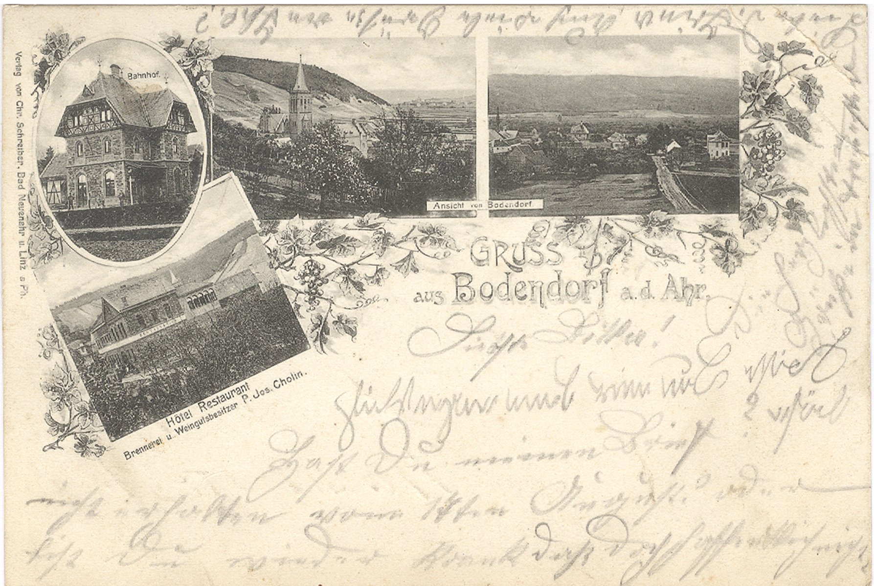 Ansichtskarte "Gruß aus Bodendorf a. der Ahr" (Heimatarchiv Bad Bodendorf CC BY-NC-SA)