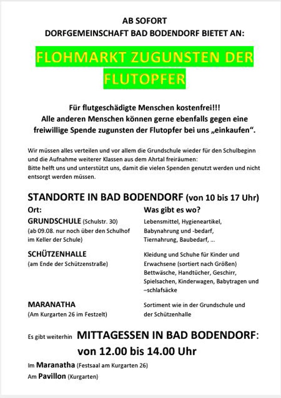 Flohmarkt zu Gunsten der Flutopfer Vers. 1 (Dorfgemeinschaft Zukunft Bad Bodendorf e. V. CC BY-NC-SA)