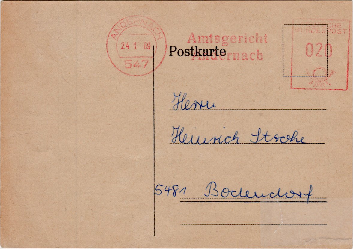 Eintragung in die Liste der Genossen für die Genossenschaft Dernauer Winzerverein 1968 (Heimatarchiv Bad Bodendorf CC BY-NC-SA)