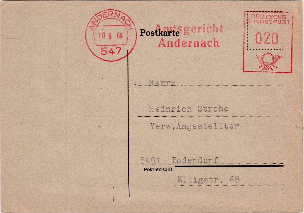 Eintragung in die Liste der Genossen für die Genossenschaft Dernauer Winzerverein 1969 (Heimatarchiv Bad Bodendorf CC BY-NC-SA)