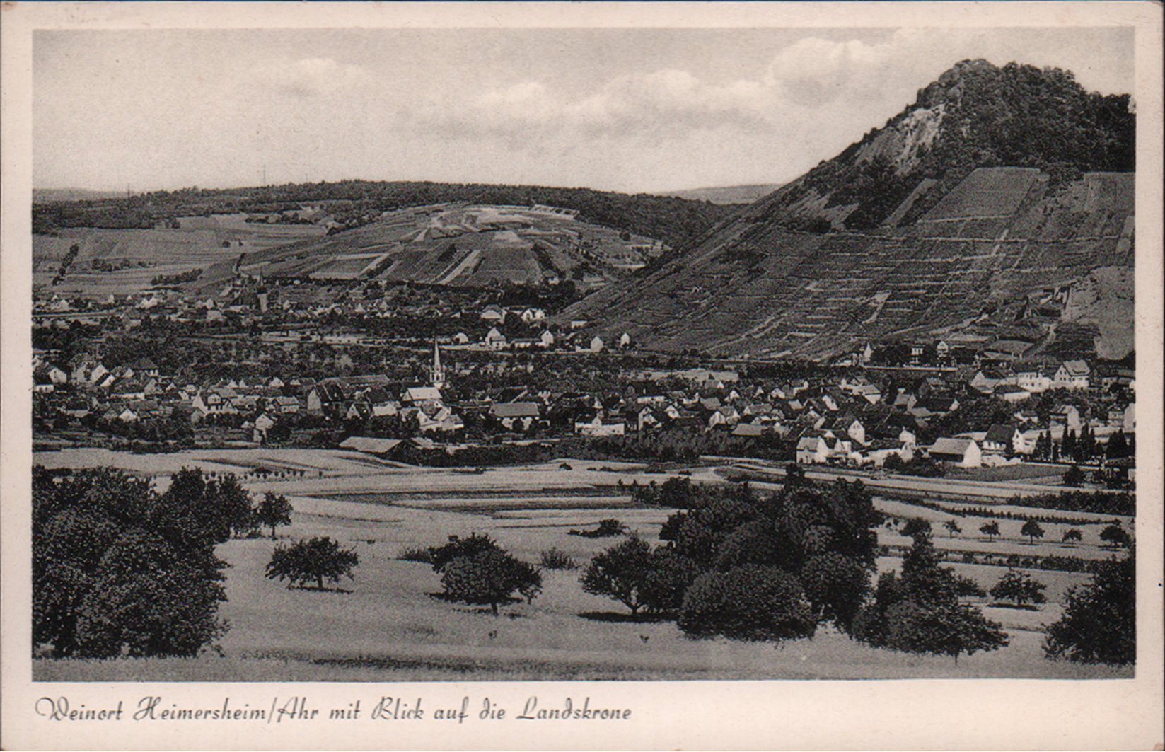 Ansichtskarte Weinort Heimersheim/Ahr mit Blick auf die Landskrone (Jupp Schuld CC BY-NC-SA)