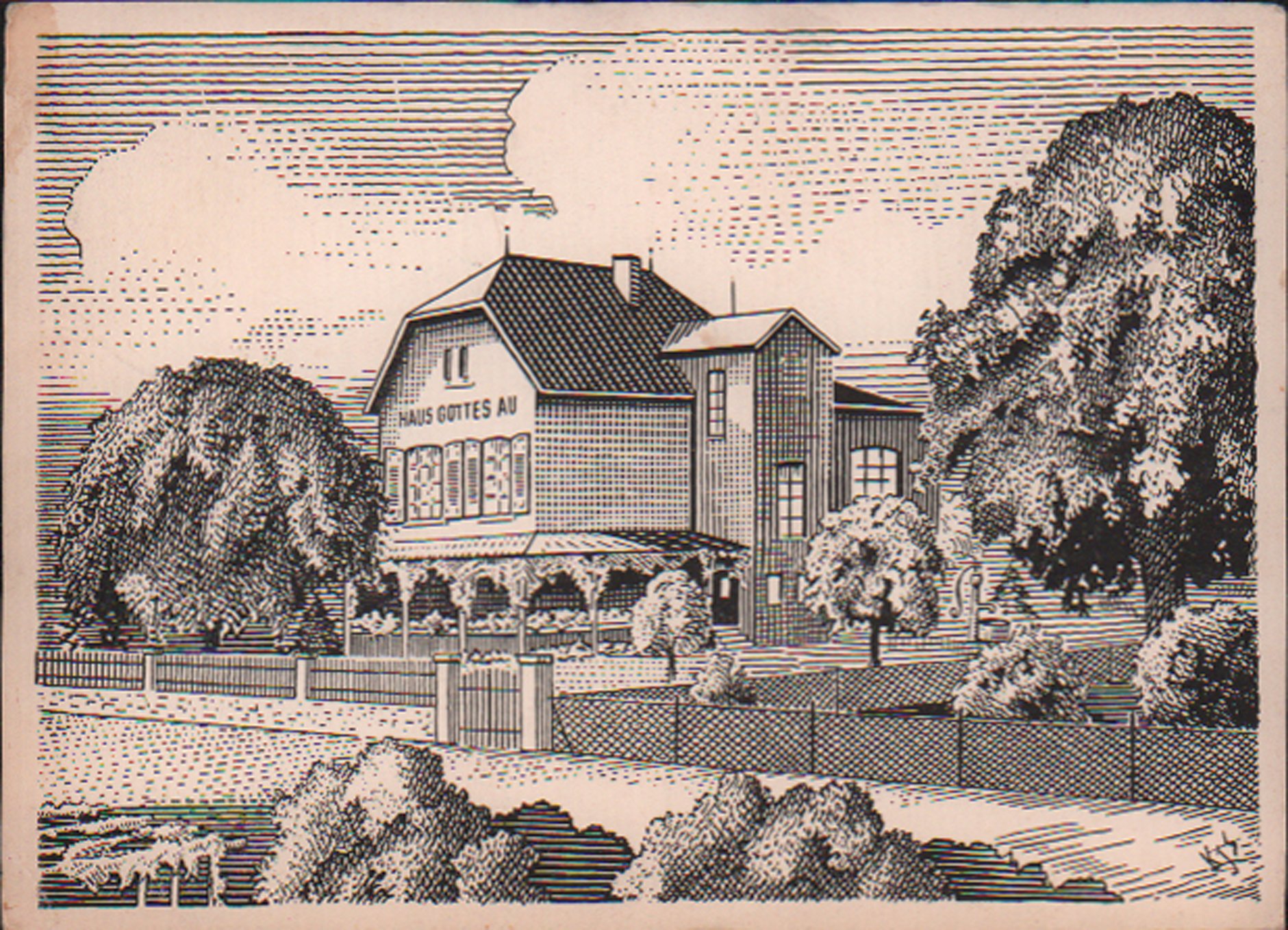 Ansichtskarte Haus Gottes Au (Heimatarchiv Bad Bodendorf CC BY-NC-SA)