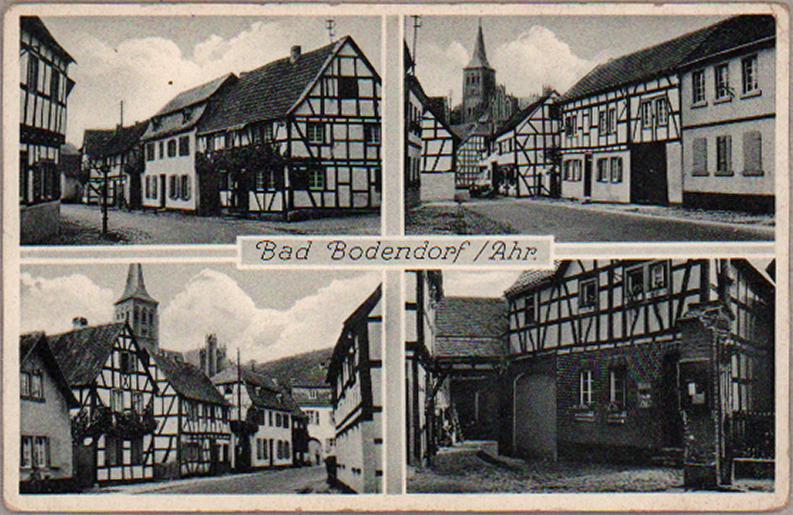 Ansichtskarte Blick mit vier Dorfansichten von Bodendorf (Dornbach & Elfgang, Photohandlung, Bad Neuenahr CC BY-NC-SA)
