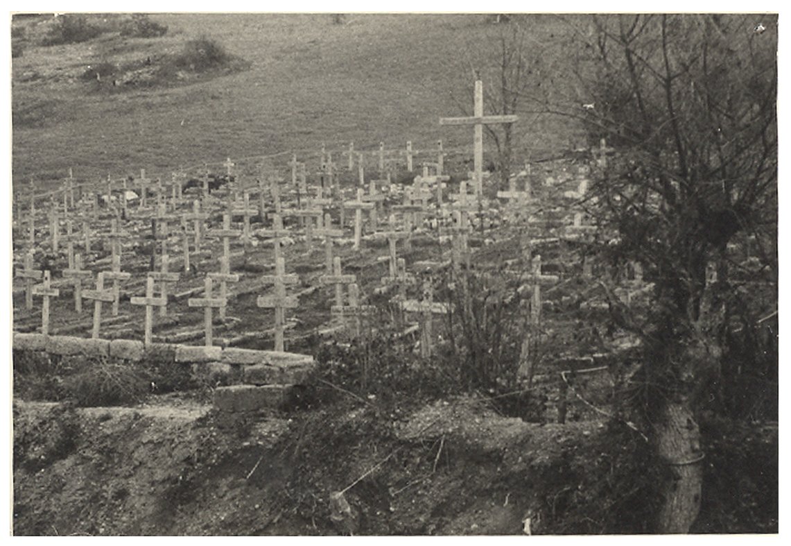 Gräber auf dem Soldatenfriedhof Bad Bodendorf kurz nach dem 2. Weltkrieg (Heimatarchiv Bad Bodendorf CC BY-NC-SA)