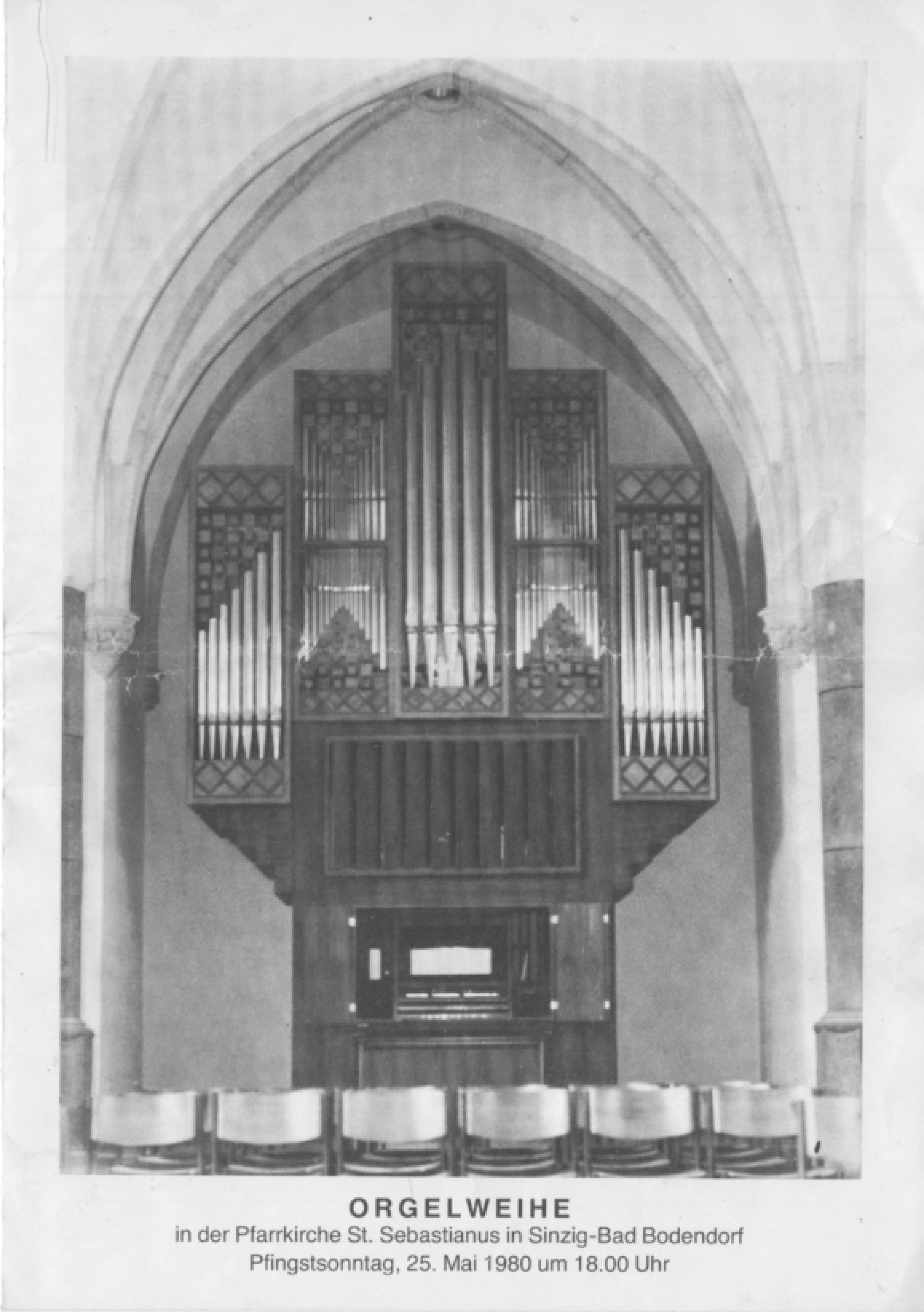 Programm zur Orgelweihe in Bad Bodendorf am 25. Mai 1980 (Hermes Druck, Düsseldorf CC BY-NC-SA)