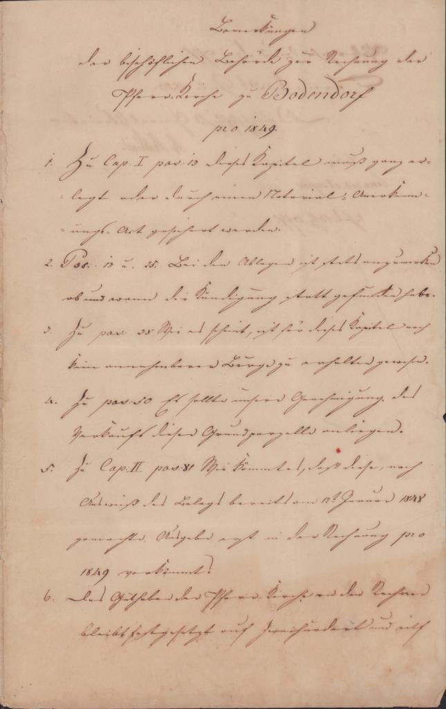 Anmerkungen des bischöflichen General-Viktariat von 1849 (Heimatarchiv Bad Bodendorf CC BY-NC-SA)
