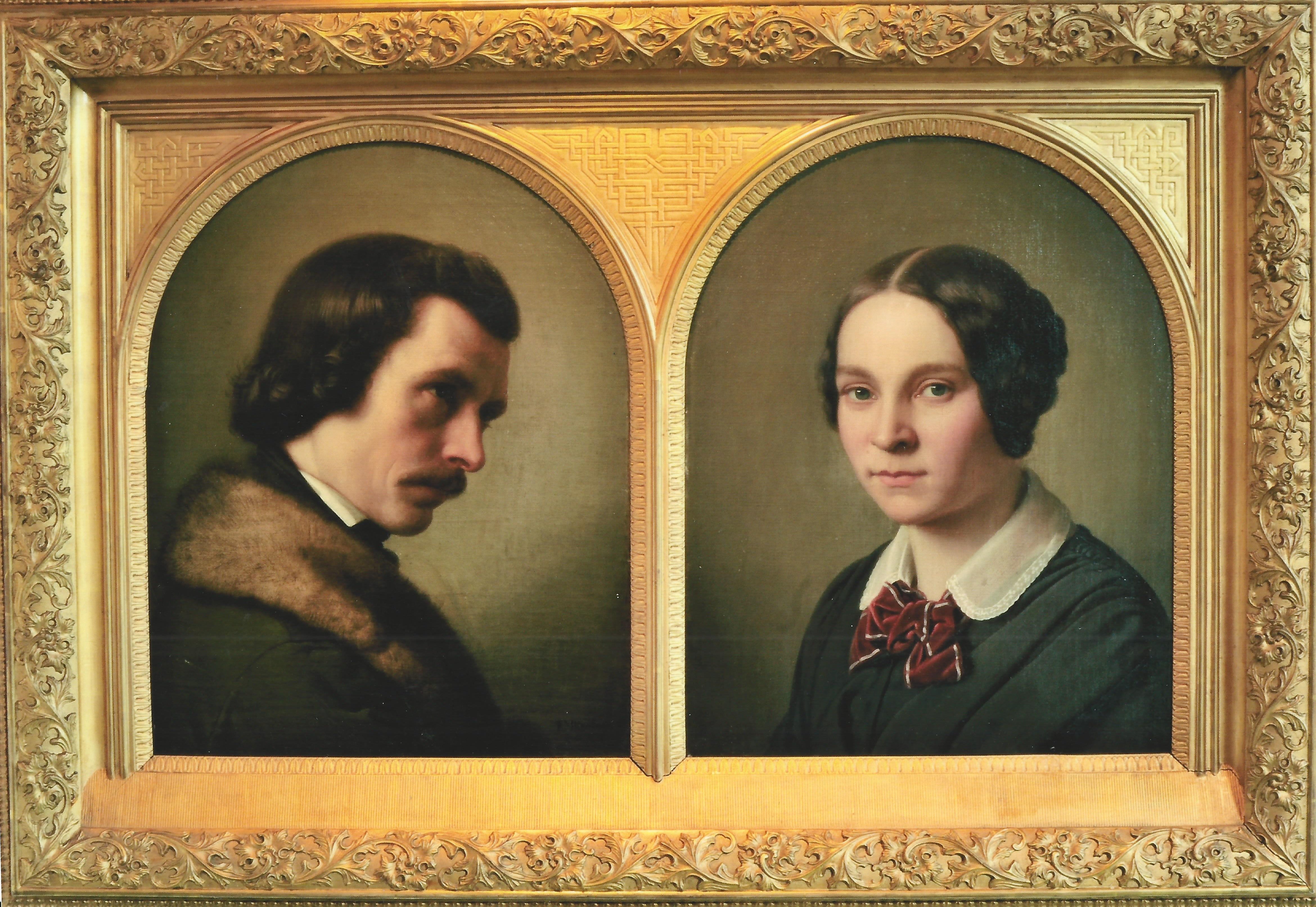Franz Ittenbach: Doppelporträt des Ehepaars Keller (Heimatmuseum Schloss Sinzig CC BY-NC-SA)