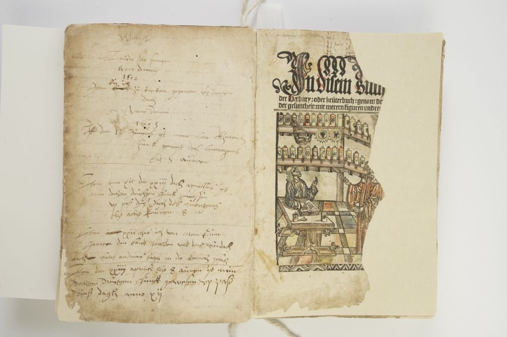 Medizin- und Kräuterbuch Anf. 16. Jahrhundert (Heimatmuseum Schloss Sinzig CC BY-NC-SA)