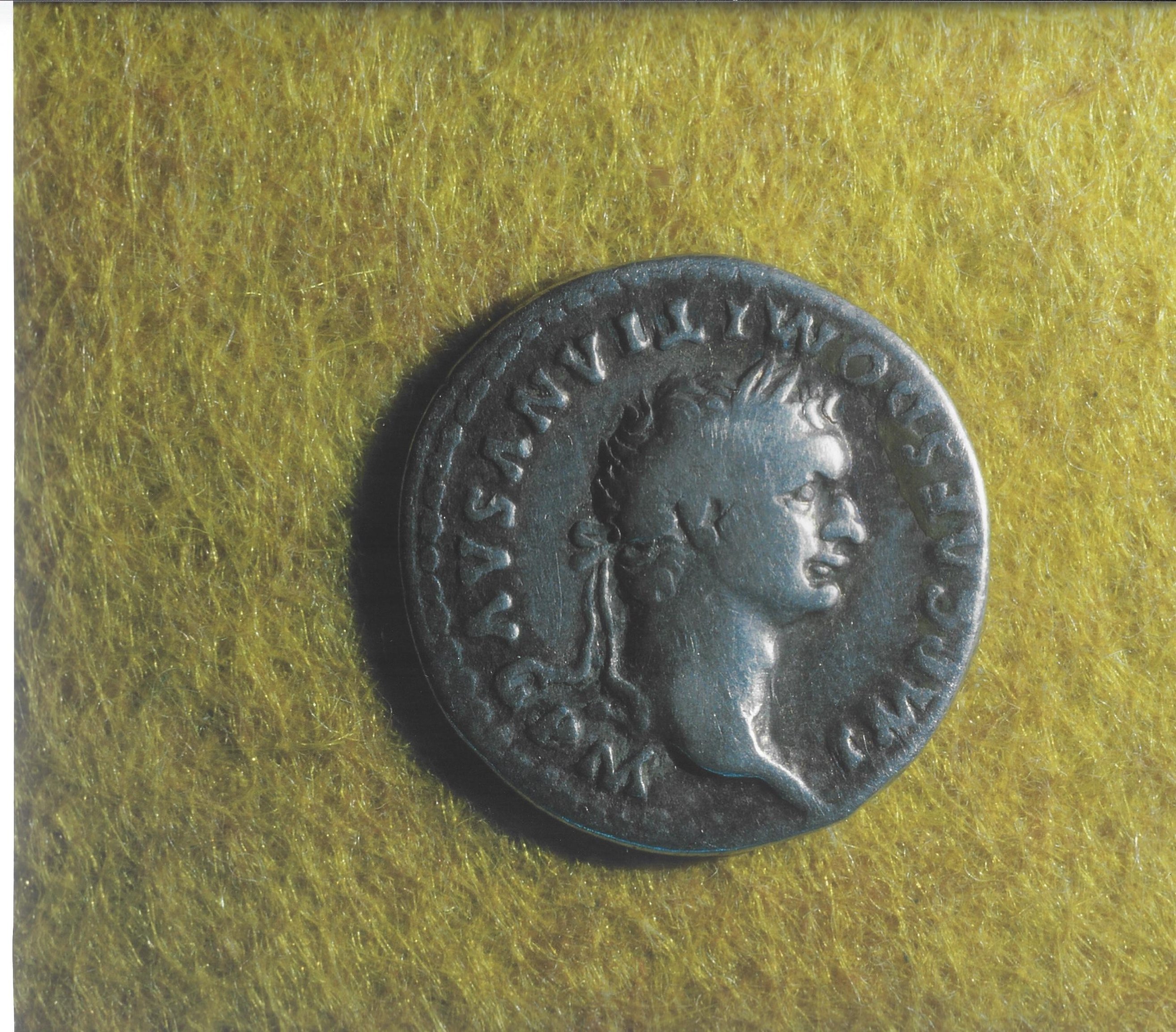 Denar des Domitian (Heimatmuseum Schloss Sinzig CC BY-NC-SA)