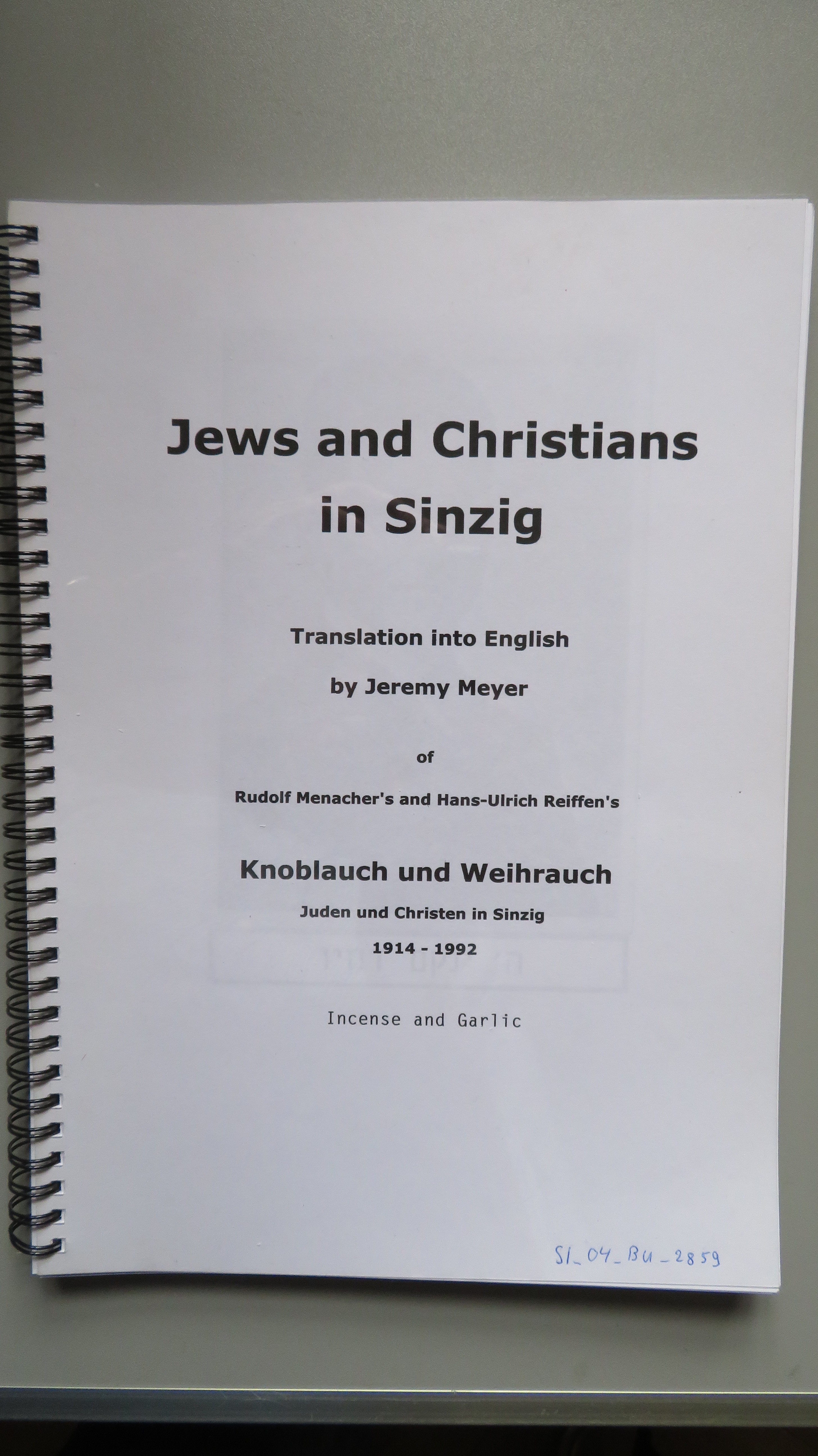 Jews and Christians in Sinzig (Heimatmuseum Schloss Sinzig CC BY-NC-SA)