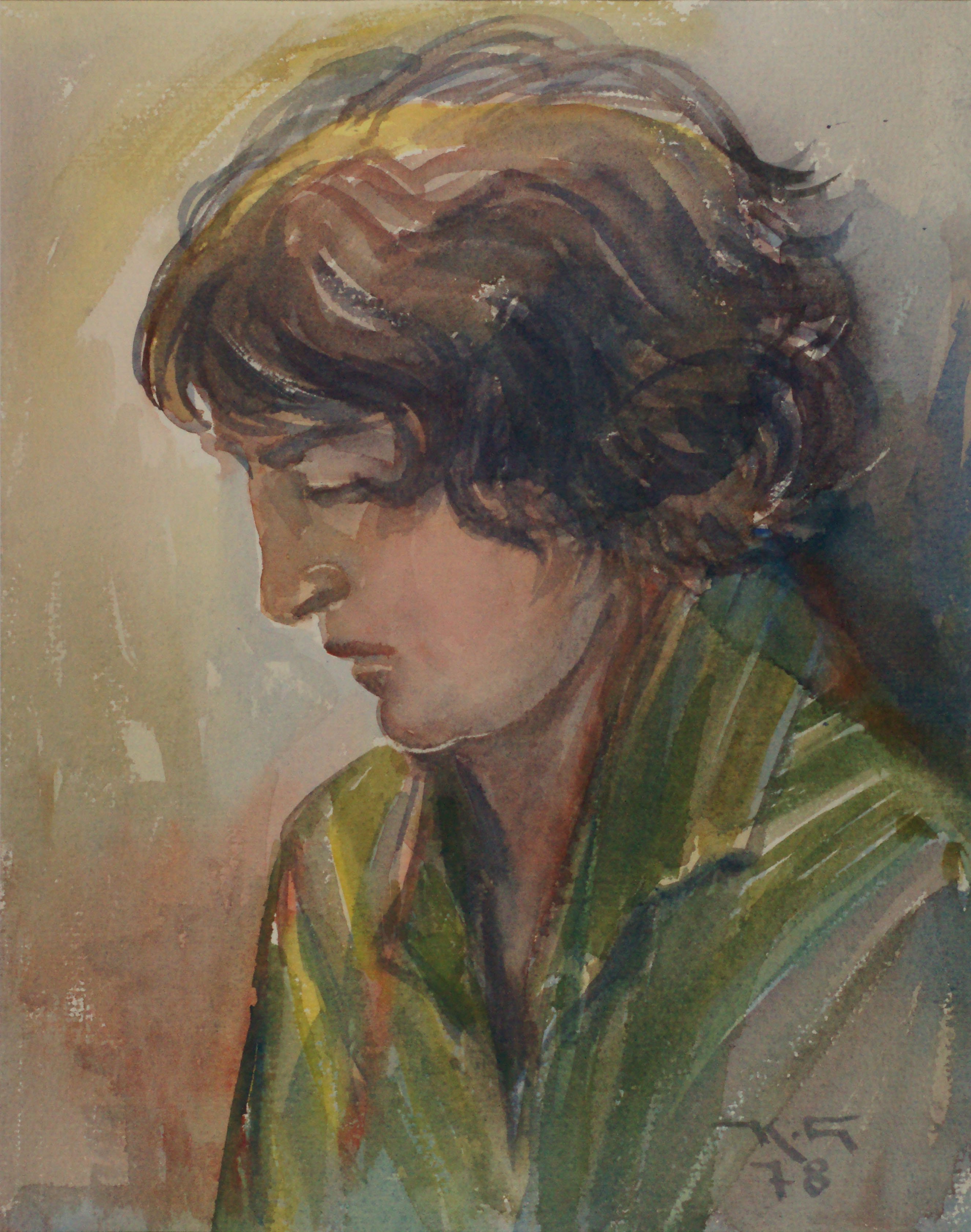 Porträt Elisabeth Helm 5 in grüner Bluse (Friedrich Helm CC BY-NC-SA)