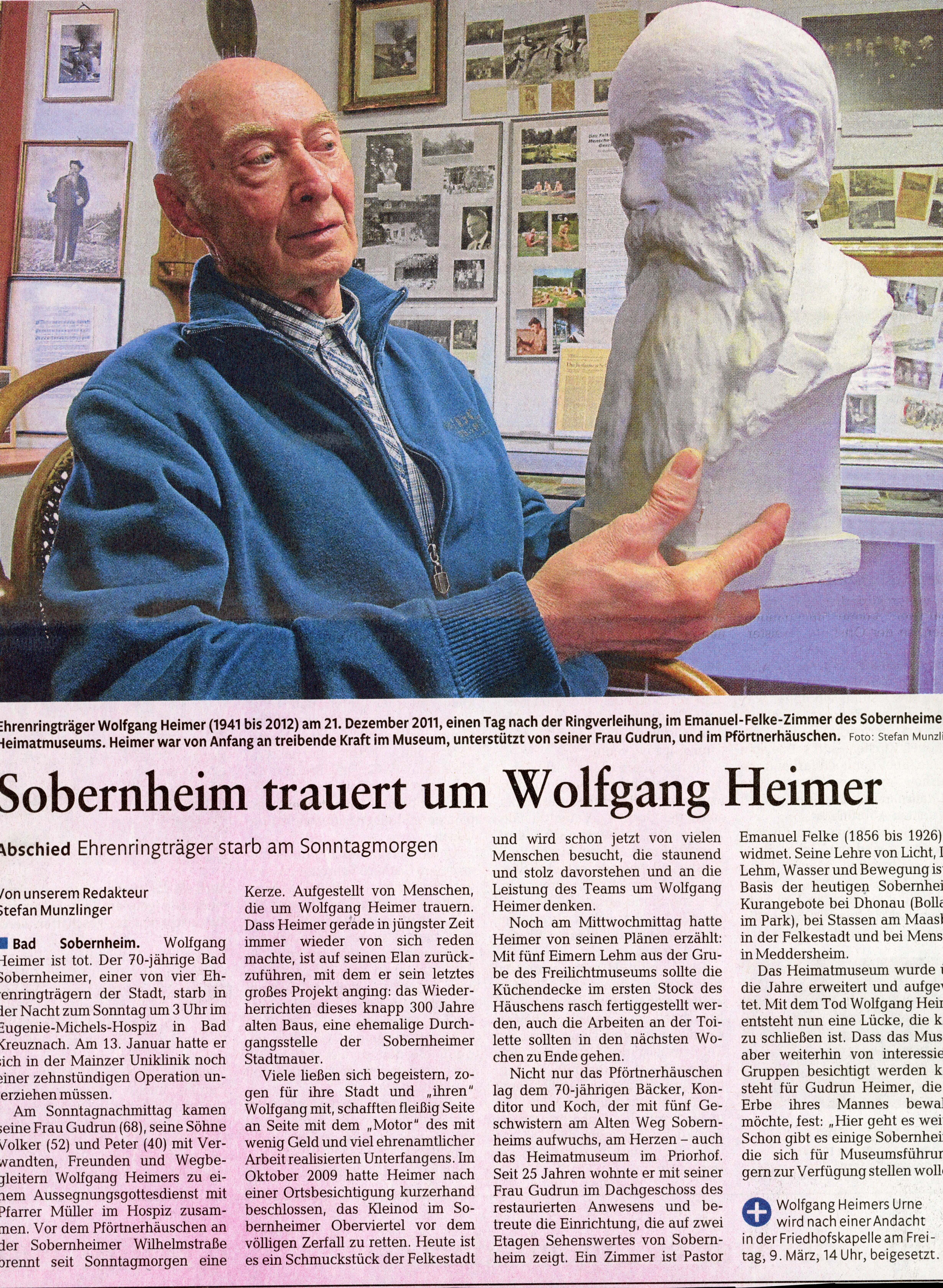 Sobernheimer trauert um Wolfgang Heimer (Heimatmuseum im Priorhof Bad Sobernheim CC BY-NC-SA)