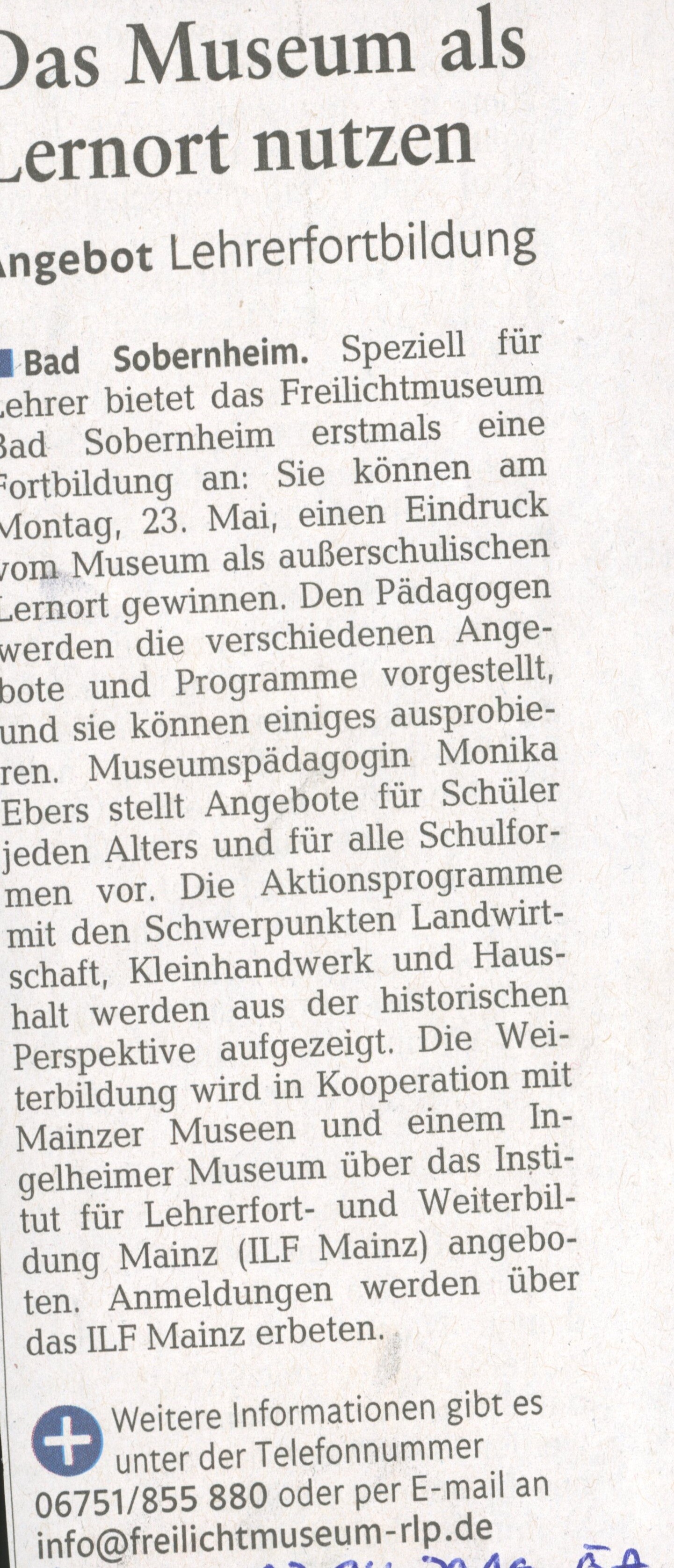 Das Museum als Lernort nutzen (Heimatmuseum Bad Sobernheim CC BY-NC-SA)