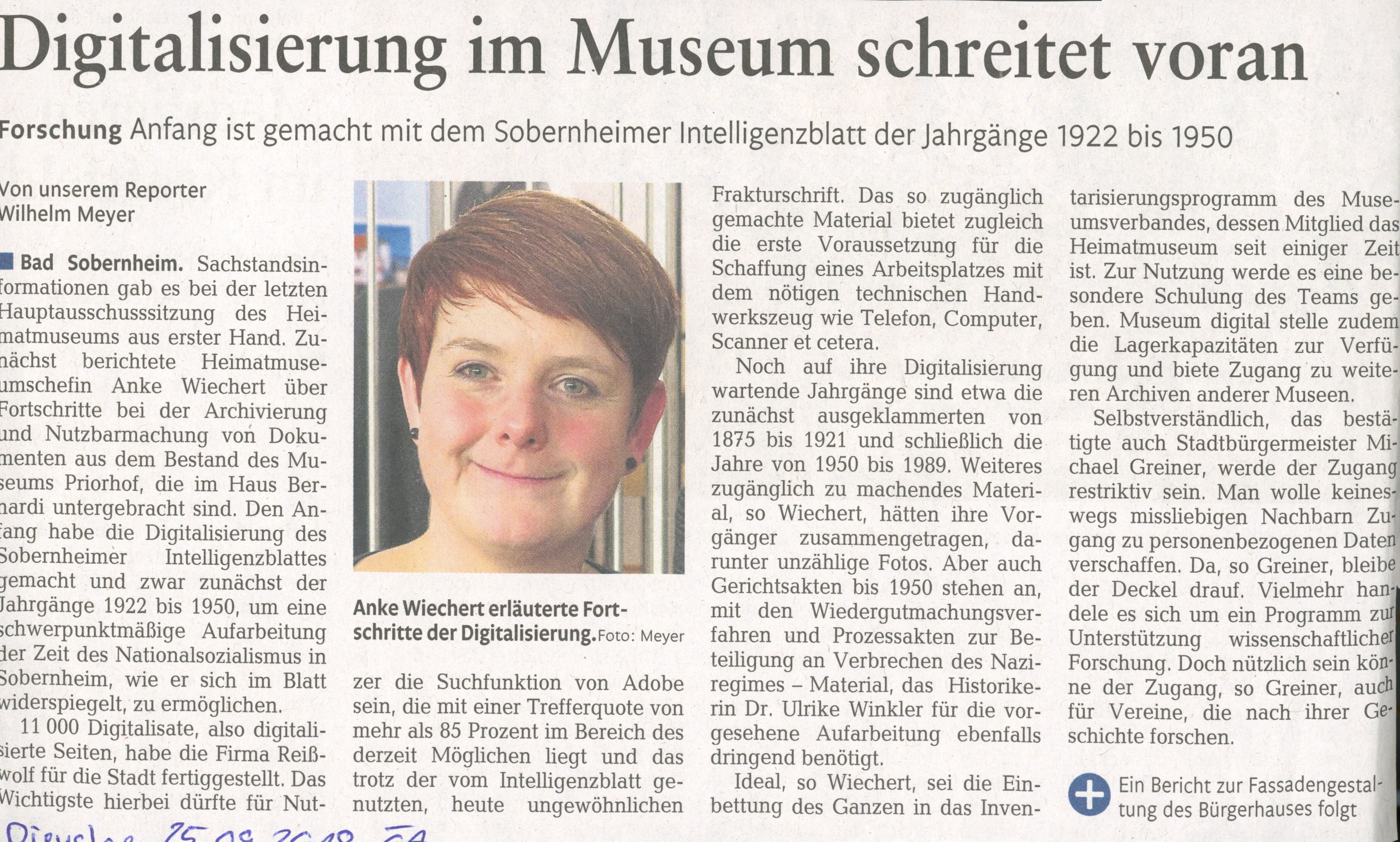 Digitalisierung im Museum schreitet voran (Heimatmuseum Bad Sobernheim CC BY-NC-SA)