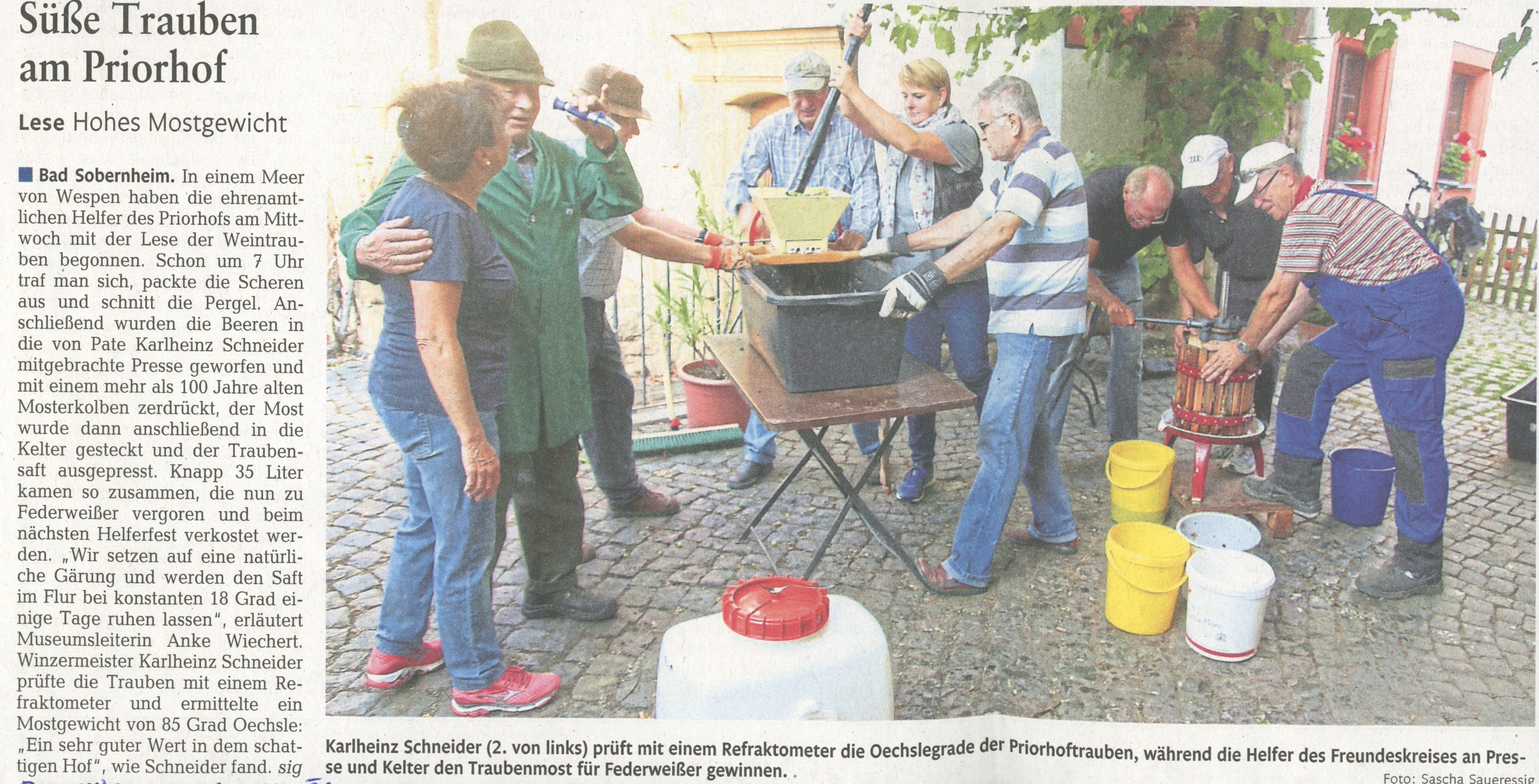 Süße Trauben am Priorhof (Heimatmuseum Bad Sobernheim CC BY-NC-SA)