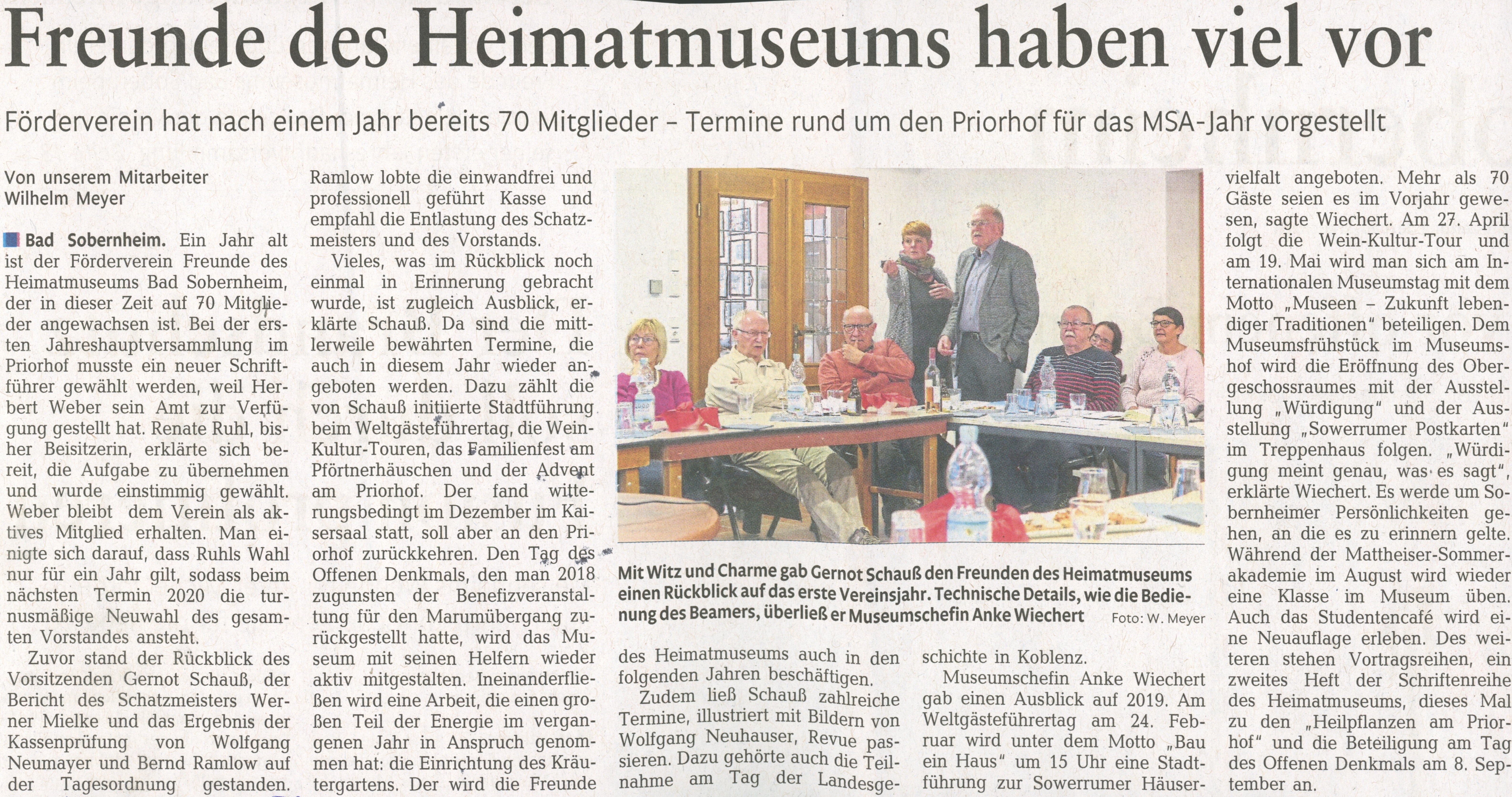 Freunde des Heimatmuseums haben viel vor (Heimatmuseum Bad Sobernheim CC BY-NC-SA)