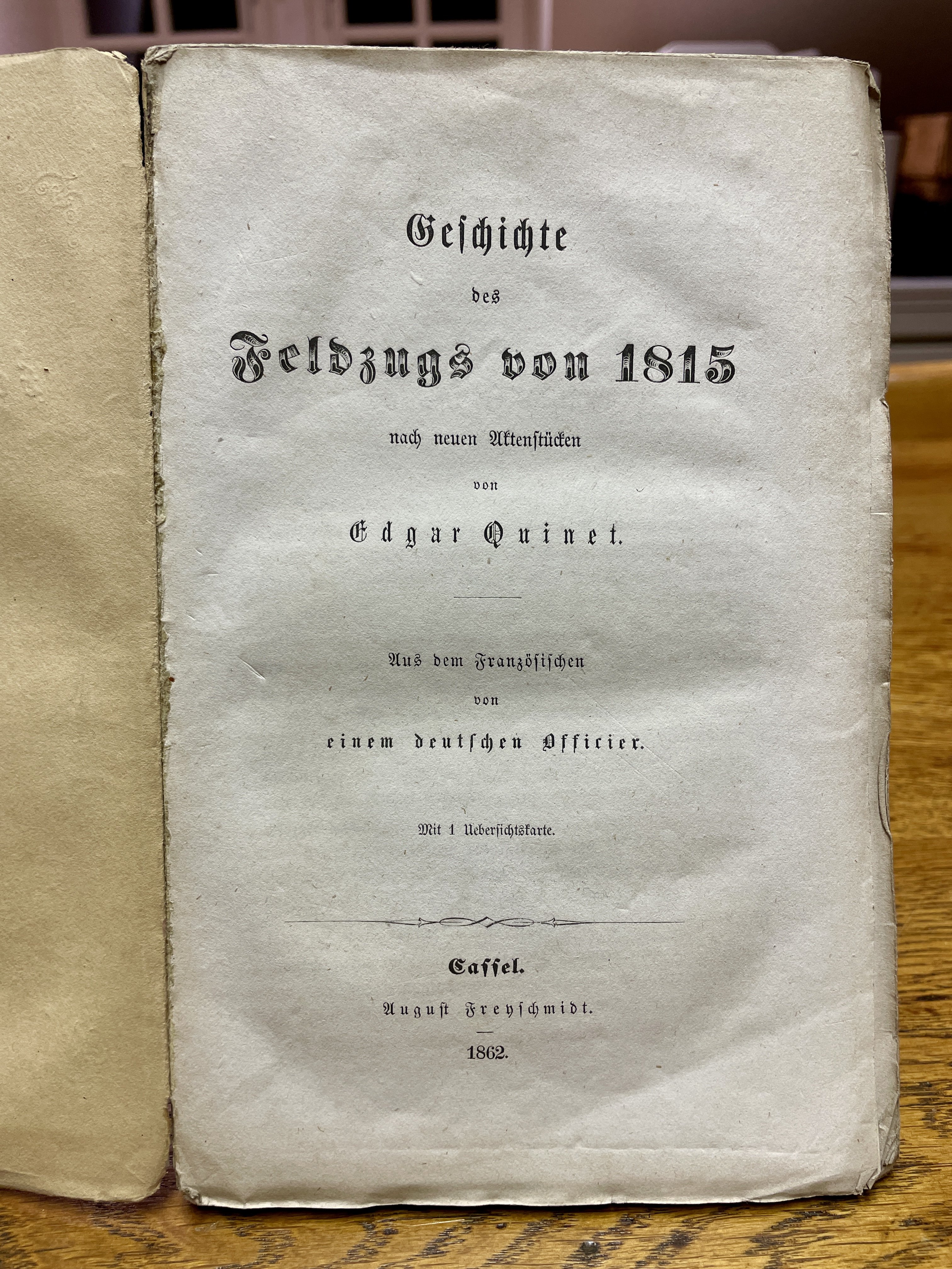 Edgar Quinet, Geschichte des Feldzugs von 1815 (Museum Im Alten Rathaus Grünstadt CC BY-NC-SA)