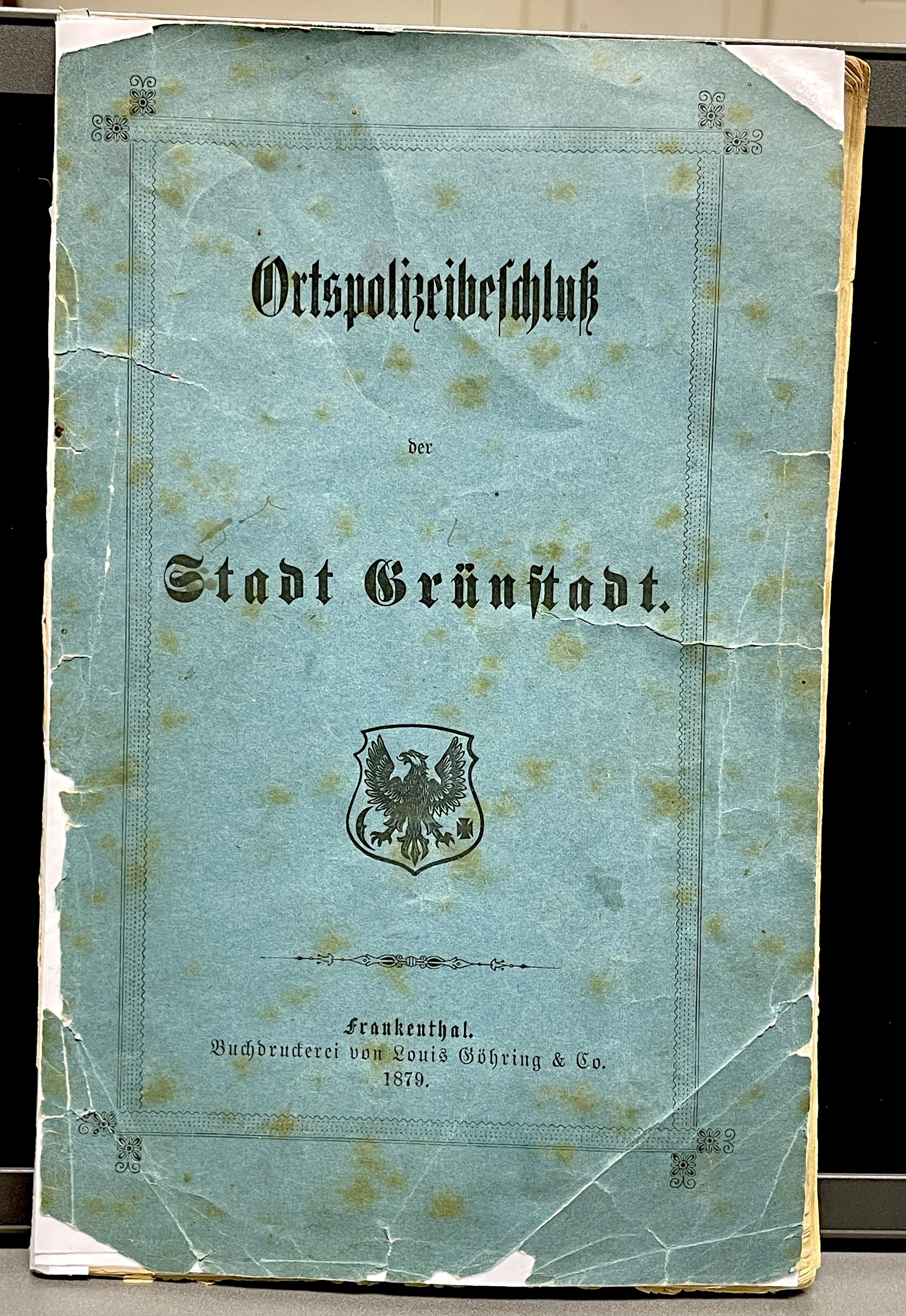 Polizeiverordnung Grünstadt, 1870 (Museum Im Alten Rathaus Grünstadt CC BY-NC-SA)