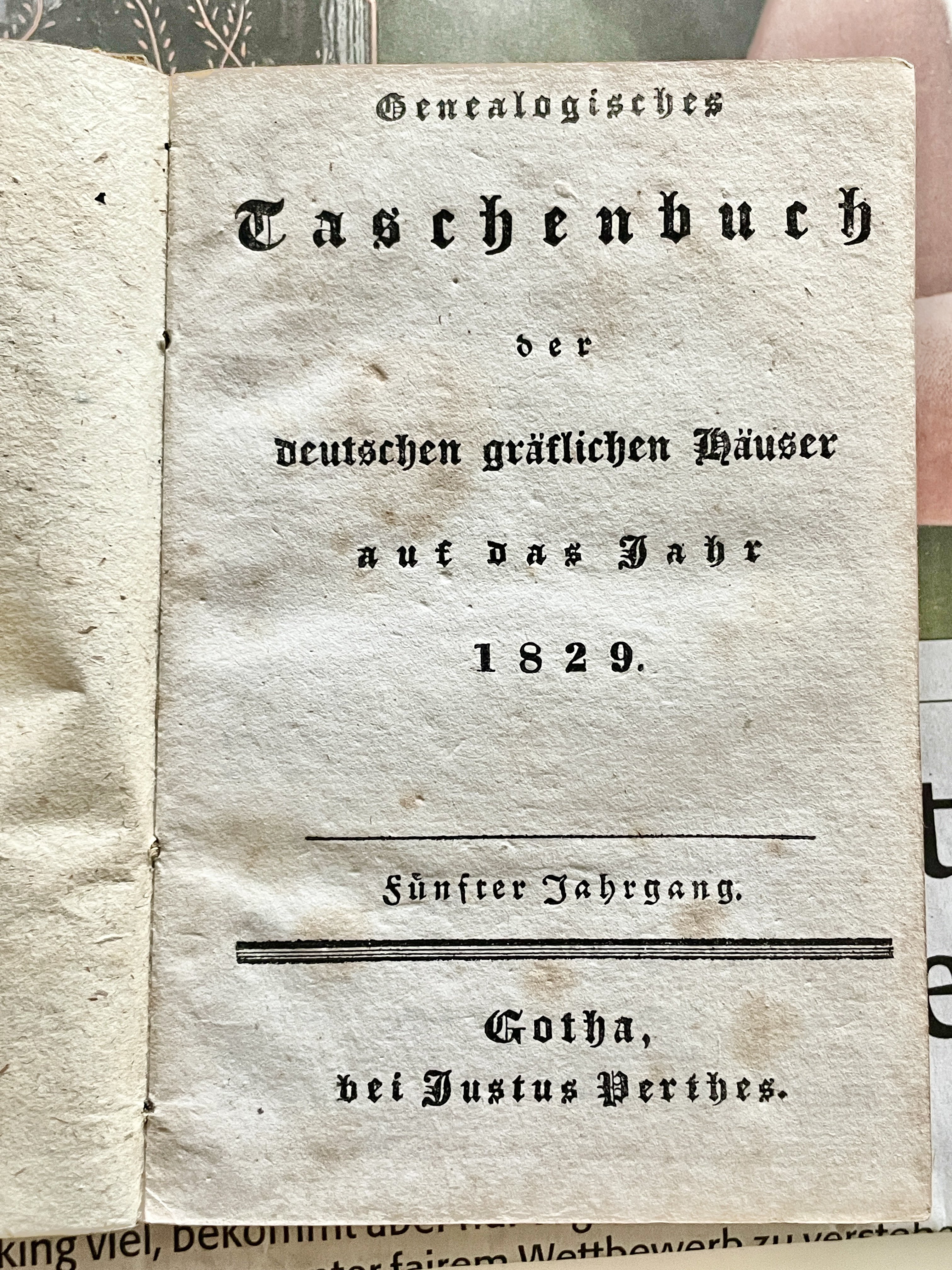 Genealogisches Taschenbuch der deutschen gräflichen Häuser (Museum Im Alten Rathaus Grünstadt CC BY-NC-SA)