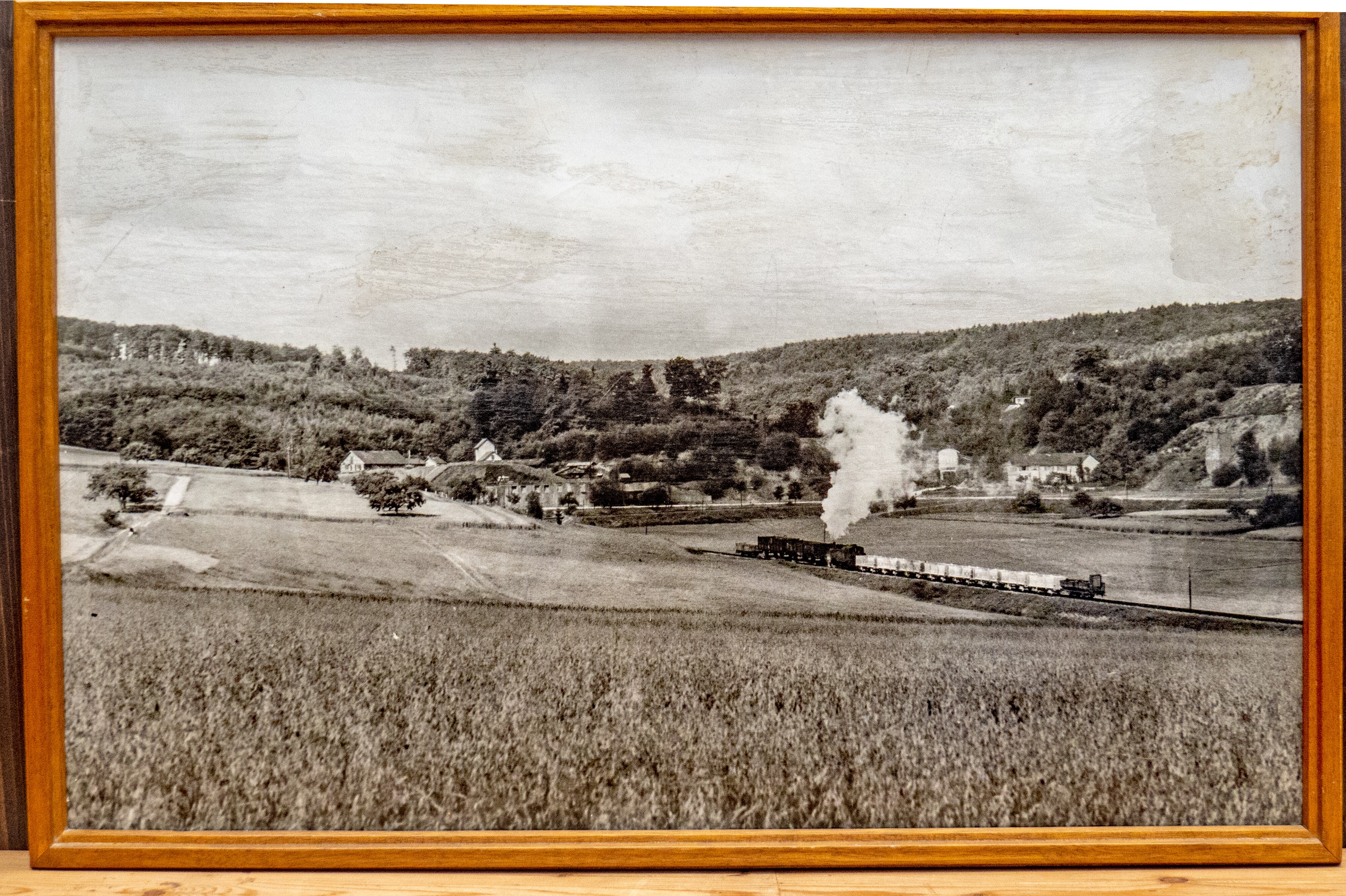 Konvolut Gegenstände von Steiger Wilhelm Gerlach: Bild eines Güterzuges (Museumsverein Einrich e.V. CC BY-NC-SA)
