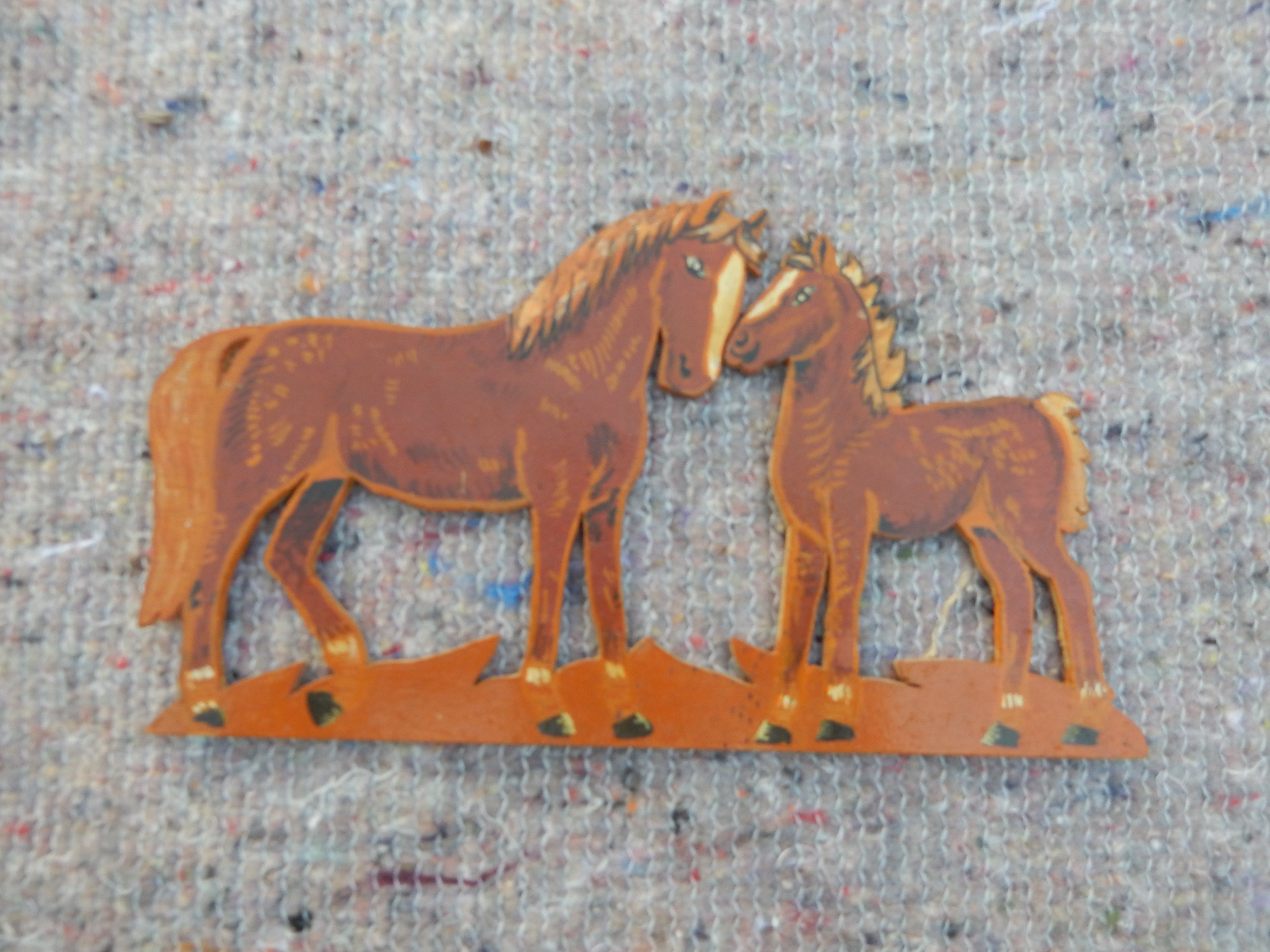 Sperrholzbild 2 Pferde (Einrichmuseum CC BY-NC-SA)