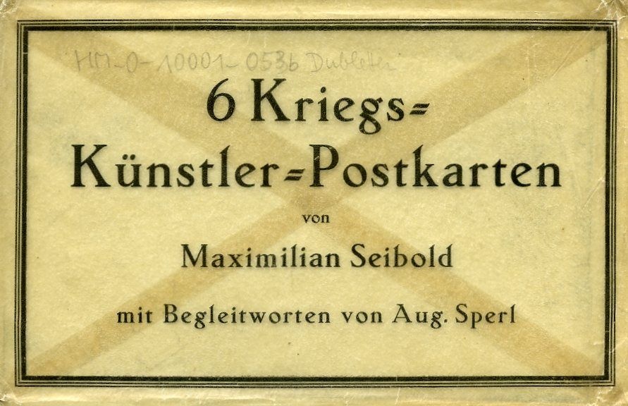 Umschlag zu 6 Kriegs-Künstlerpostkarten von Maximilian Seibold (Historisches Museum der Pfalz, Speyer CC BY)