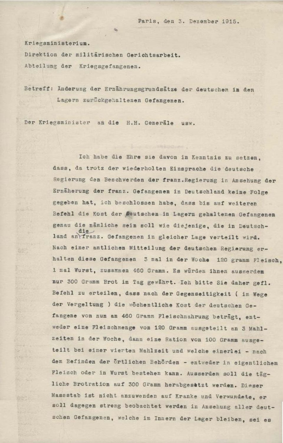 Briefe des französischen Kriegsministeriums an das deutsche Kriegsministerium (Historisches Museum der Pfalz, Speyer CC BY)