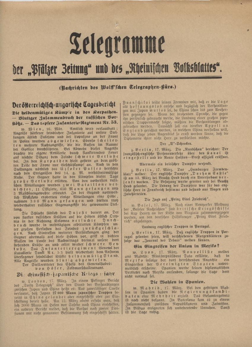 Tagesbericht - Nachrichtenblatt (Historisches Museum der Pfalz, Speyer CC BY)