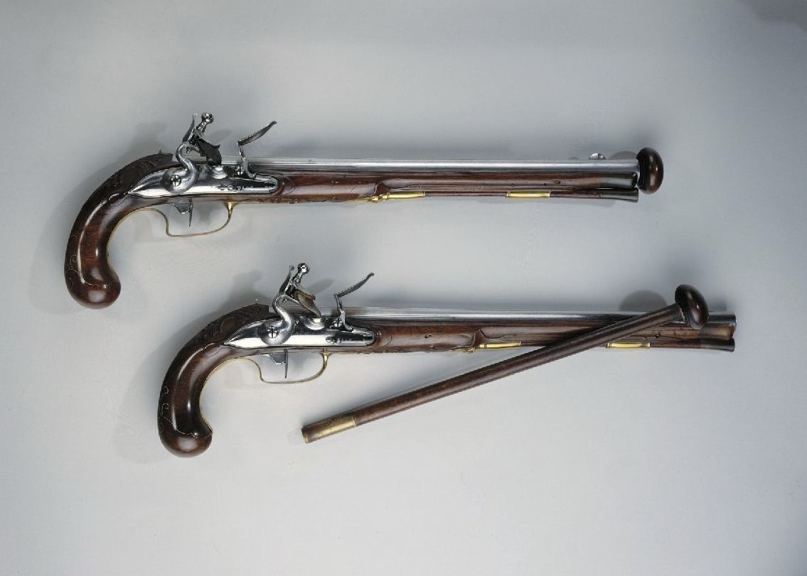 Paar Steinschloßpistolen (Duellpistolen) (GDKE - Landesmuseum Mainz CC BY-NC-SA)